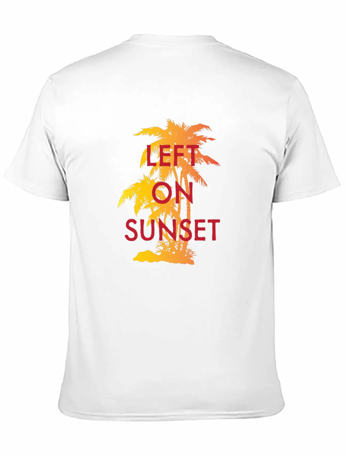 Left On Sunset Basic Graphic T-Shirt – Daily Comfort In Soft Cotton