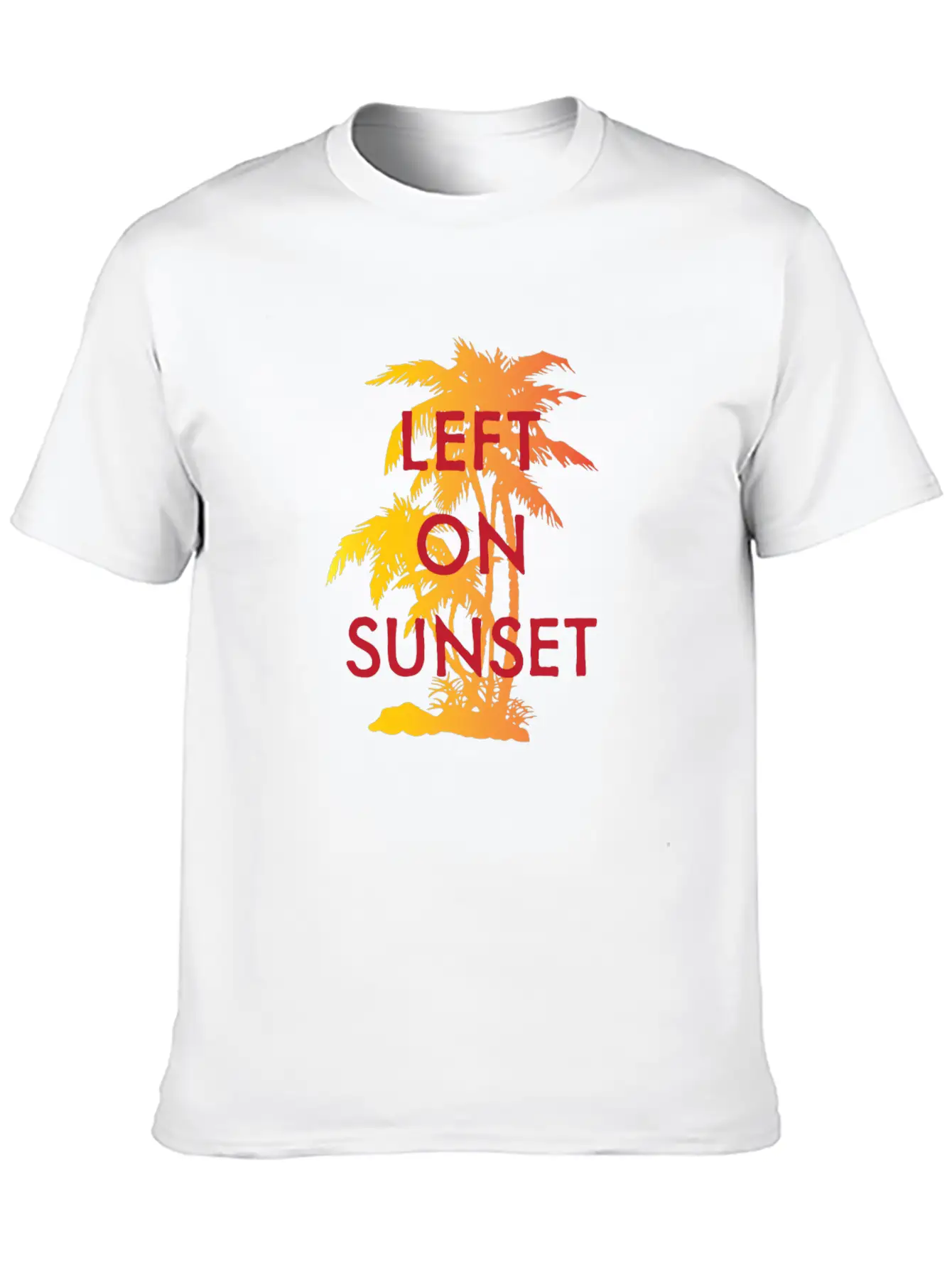 Left On Sunset Basic Graphic T-Shirt – Daily Comfort In Soft Cotton