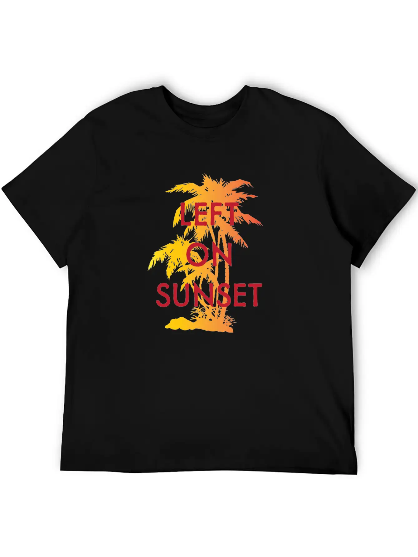 Left On Sunset Basic Graphic T-Shirt – Daily Comfort In Soft Cotton