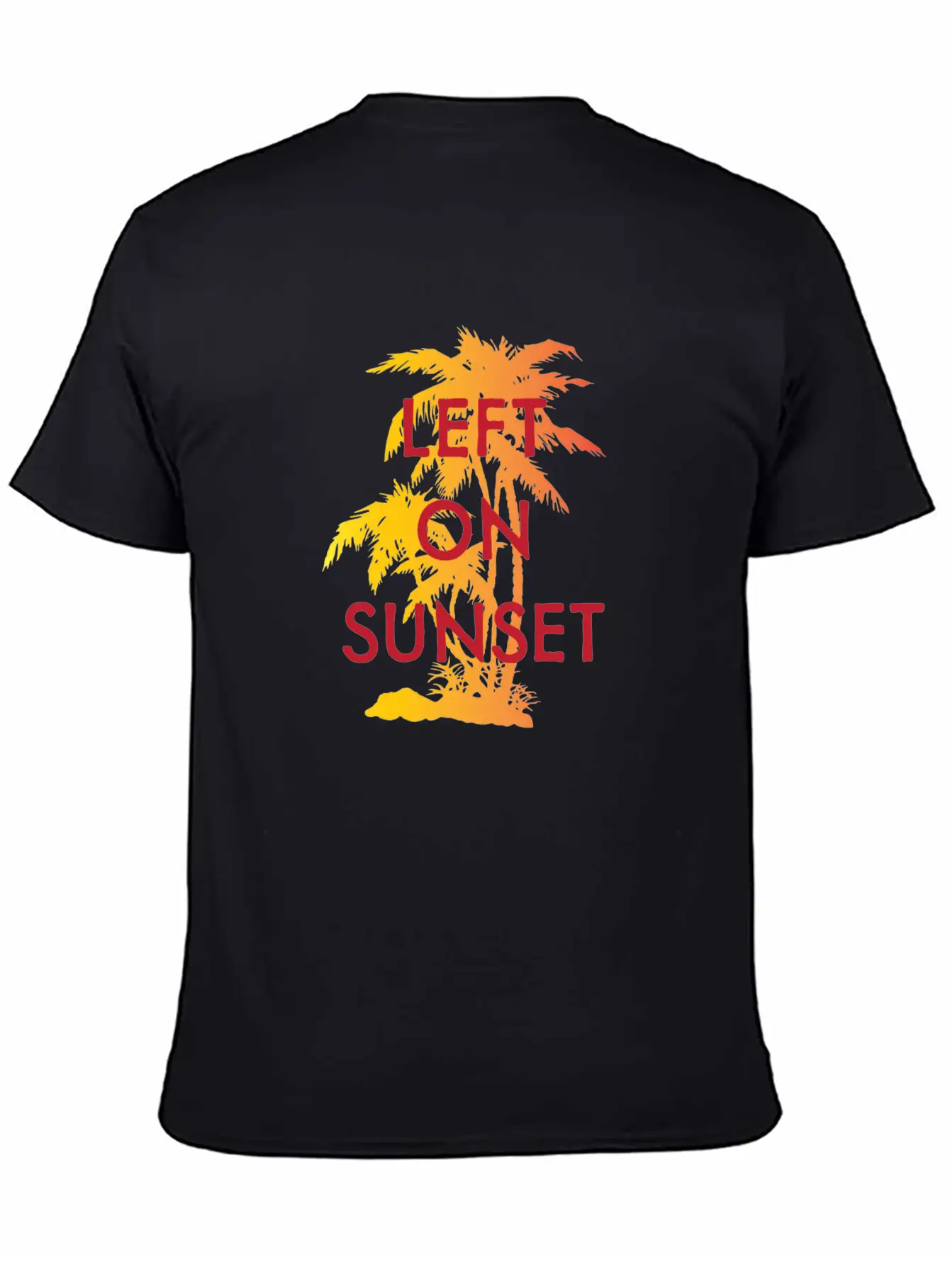 Left On Sunset Basic Graphic T-Shirt – Daily Comfort In Soft Cotton