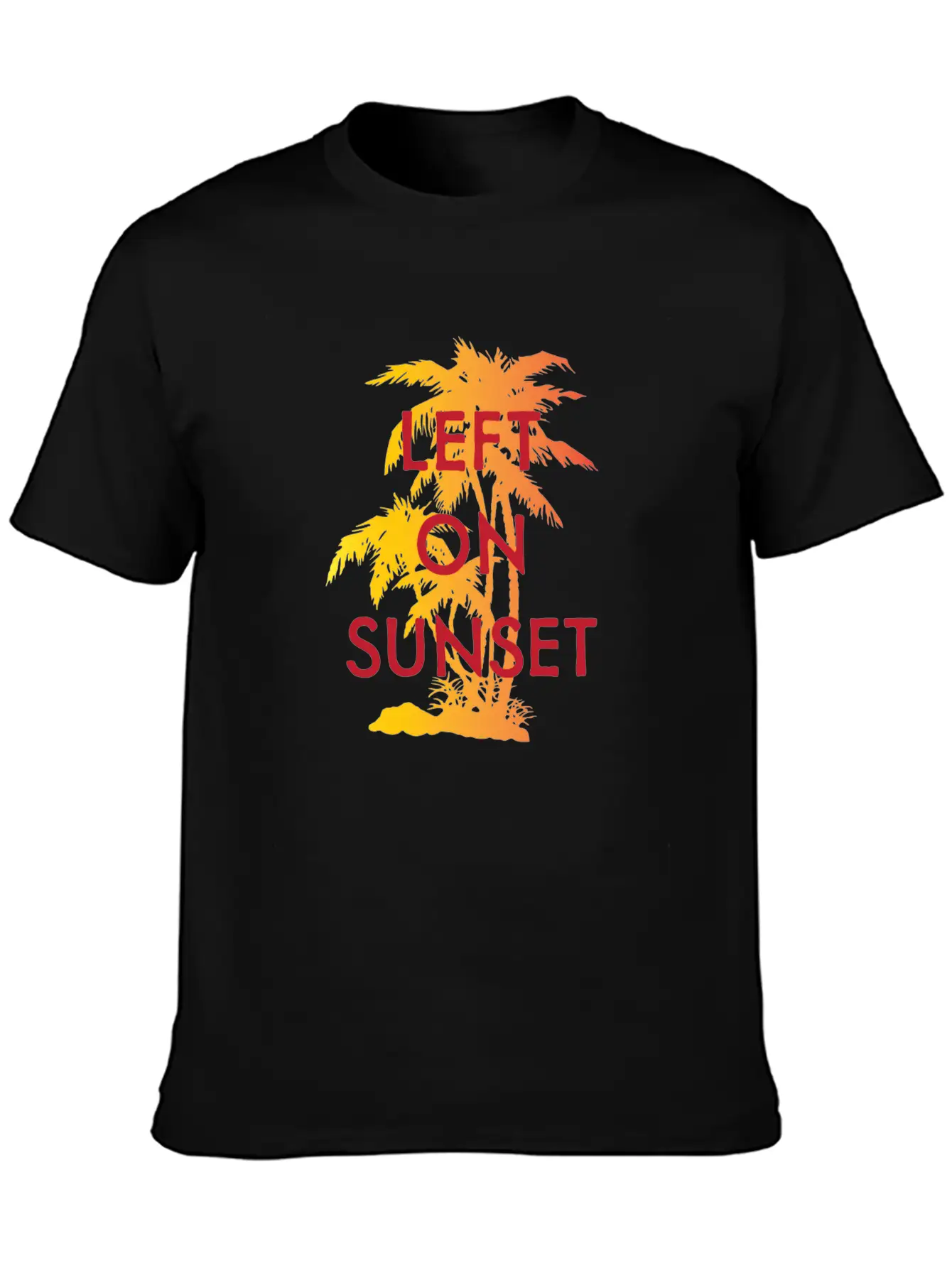 Left On Sunset Basic Graphic T-Shirt – Daily Comfort In Soft Cotton