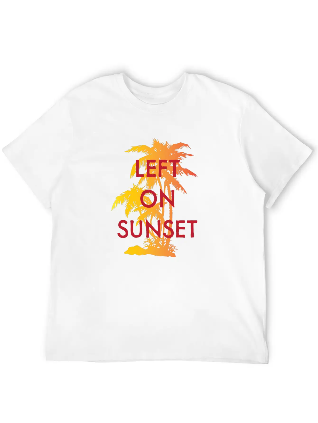 Left On Sunset Basic Graphic T-Shirt – Daily Comfort In Soft Cotton