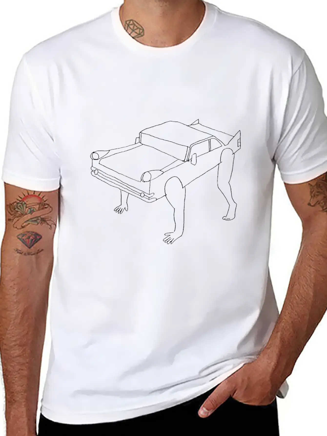 Leg Car Stylish Everyday T-Shirt – Unisex Basic Cotton Tee