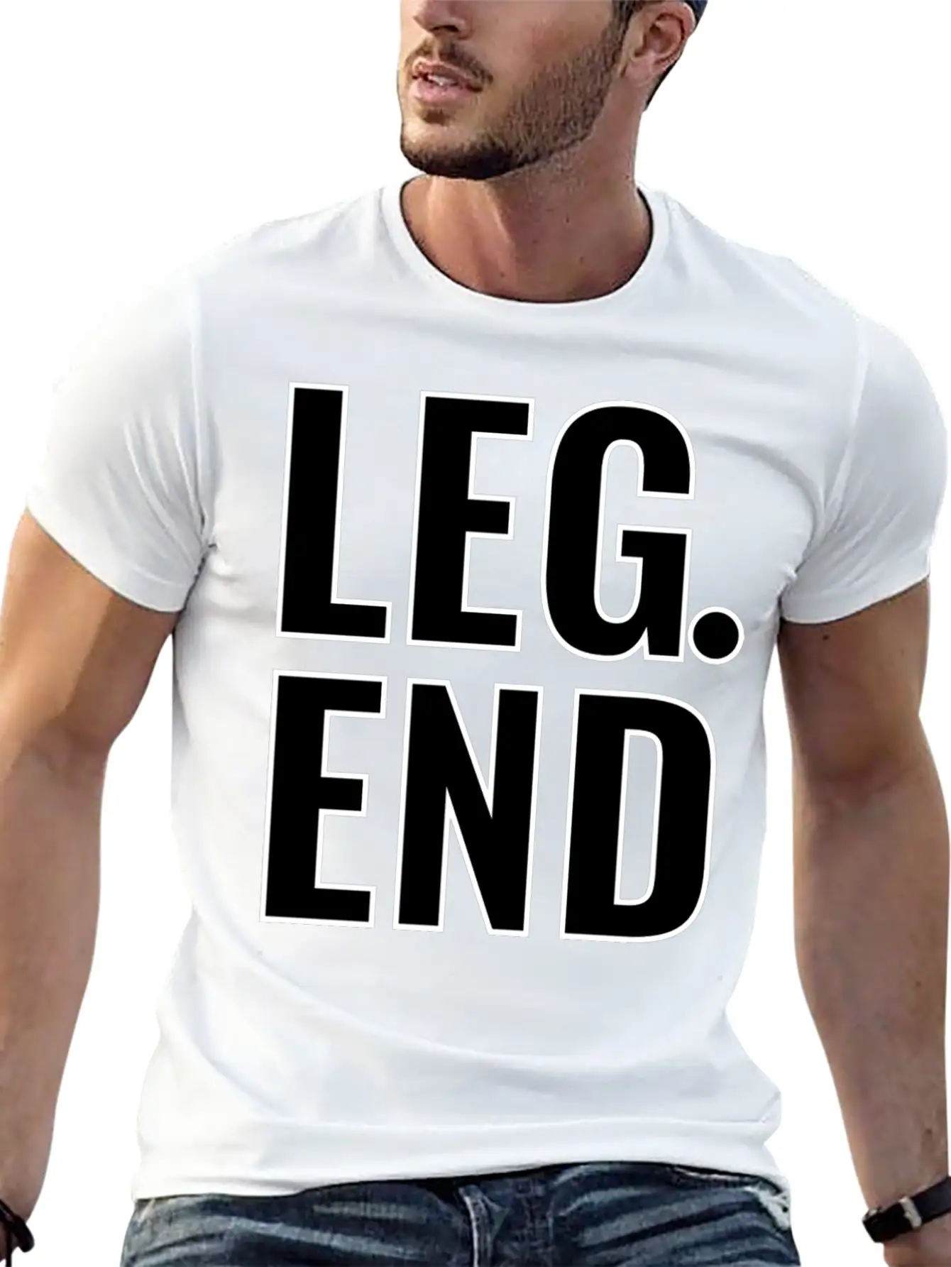 Legend Typography Design Basic Graphic T-Shirt – Daily Comfort In Soft Cotton