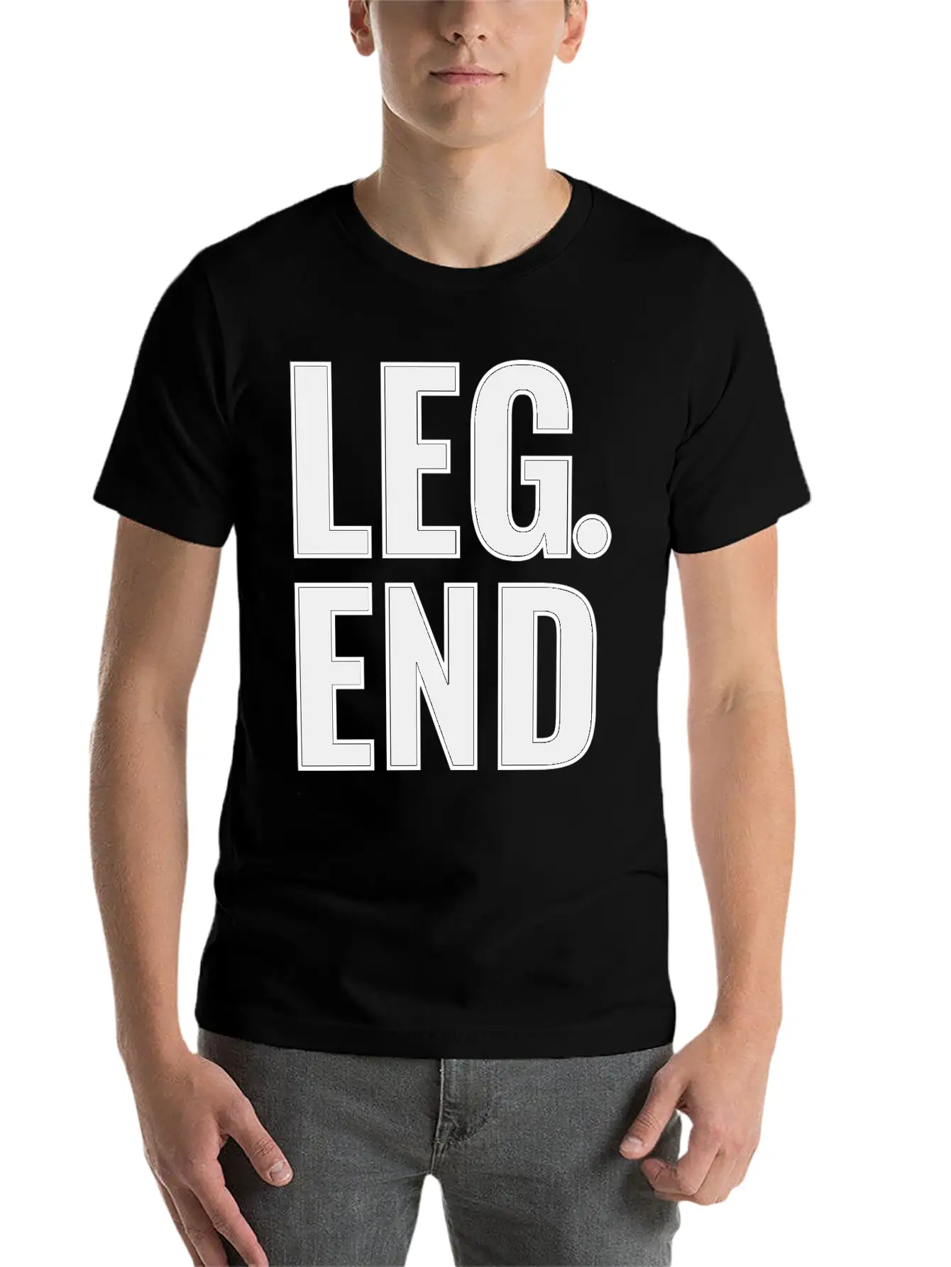 Legend Typography Design Basic Graphic T-Shirt – Daily Comfort In Soft Cotton