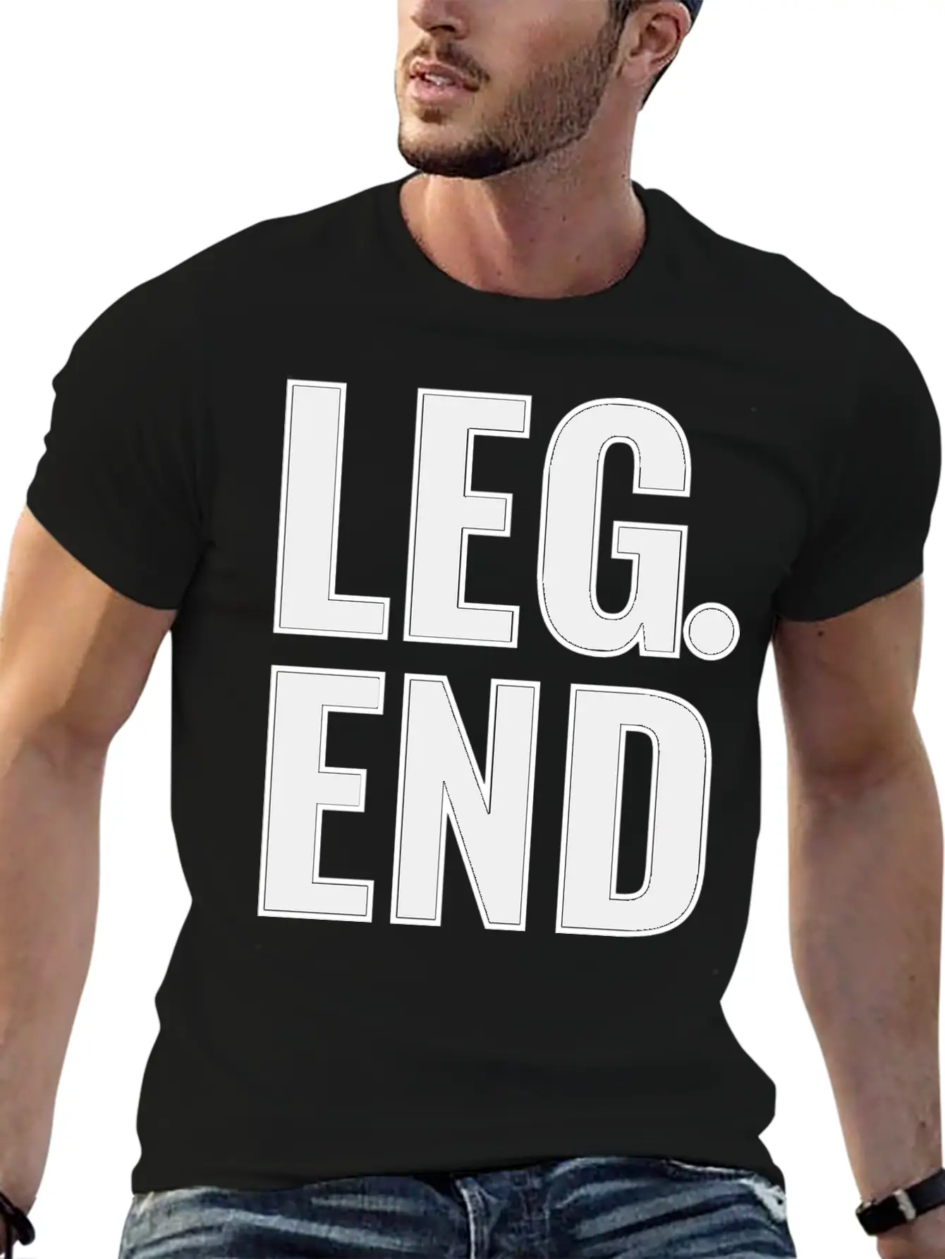 Legend Typography Design Basic Graphic T-Shirt – Daily Comfort In Soft Cotton
