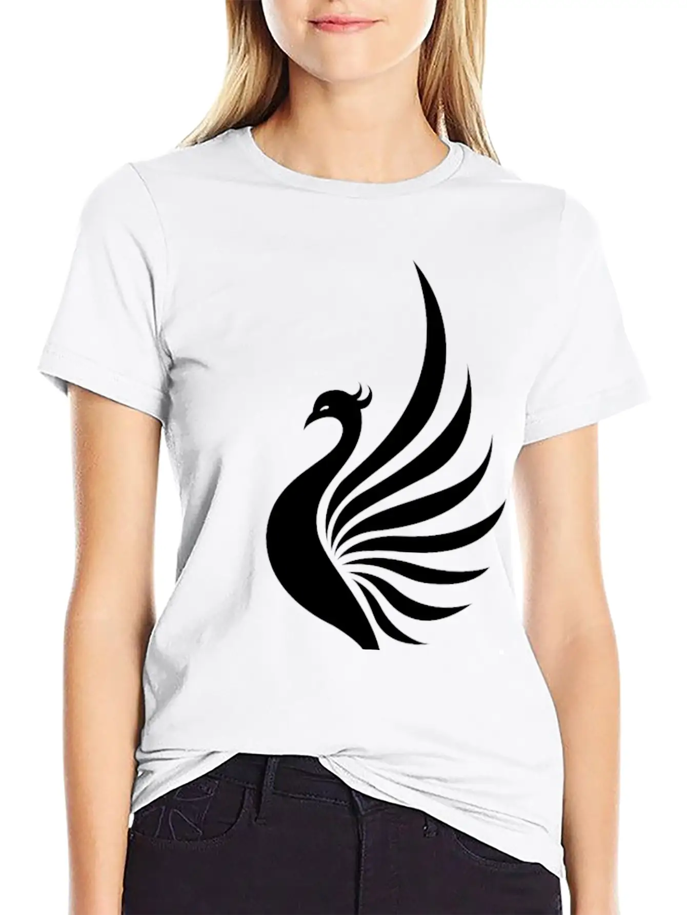 Legendary Phoenix Fire Bird Creature Tribal Tattoo Basic Graphic T-Shirt – Daily Comfort In Soft Cotton