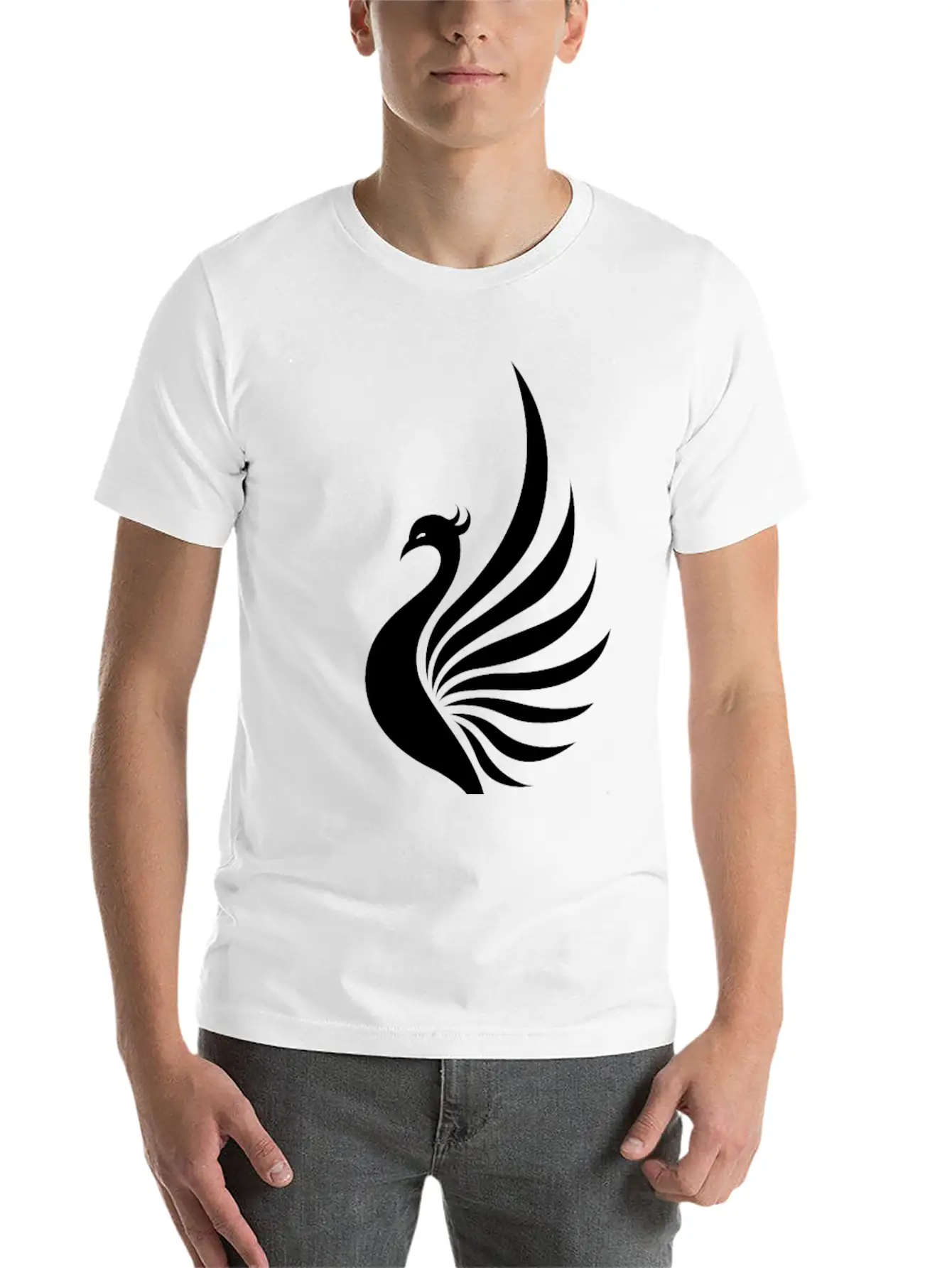 Legendary Phoenix Fire Bird Creature Tribal Tattoo Basic Graphic T-Shirt – Daily Comfort In Soft Cotton