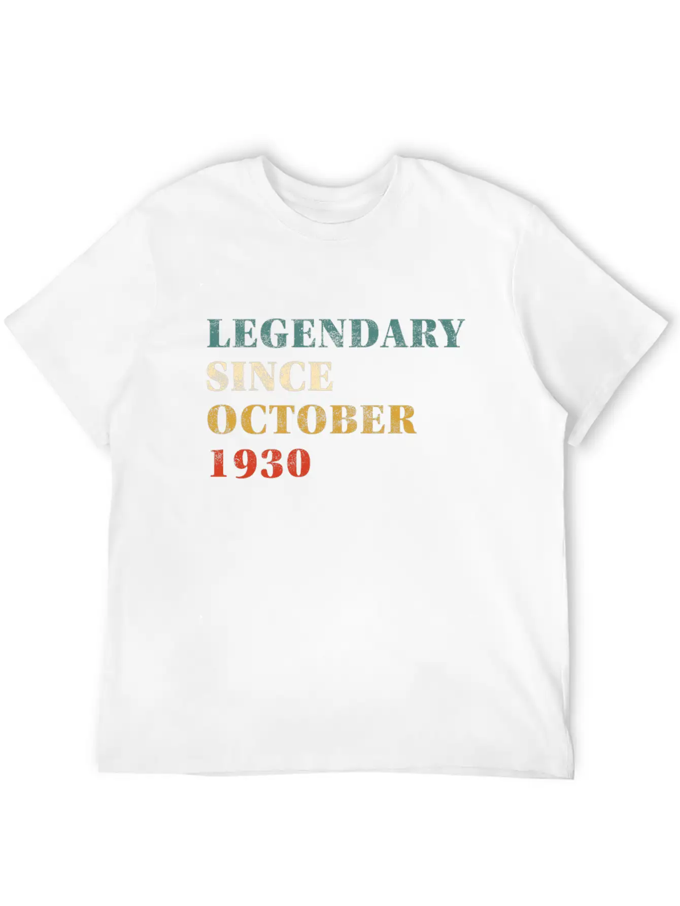 Legendary Since October 1930 Stylish Everyday T-Shirt – Unisex Basic Cotton Tee