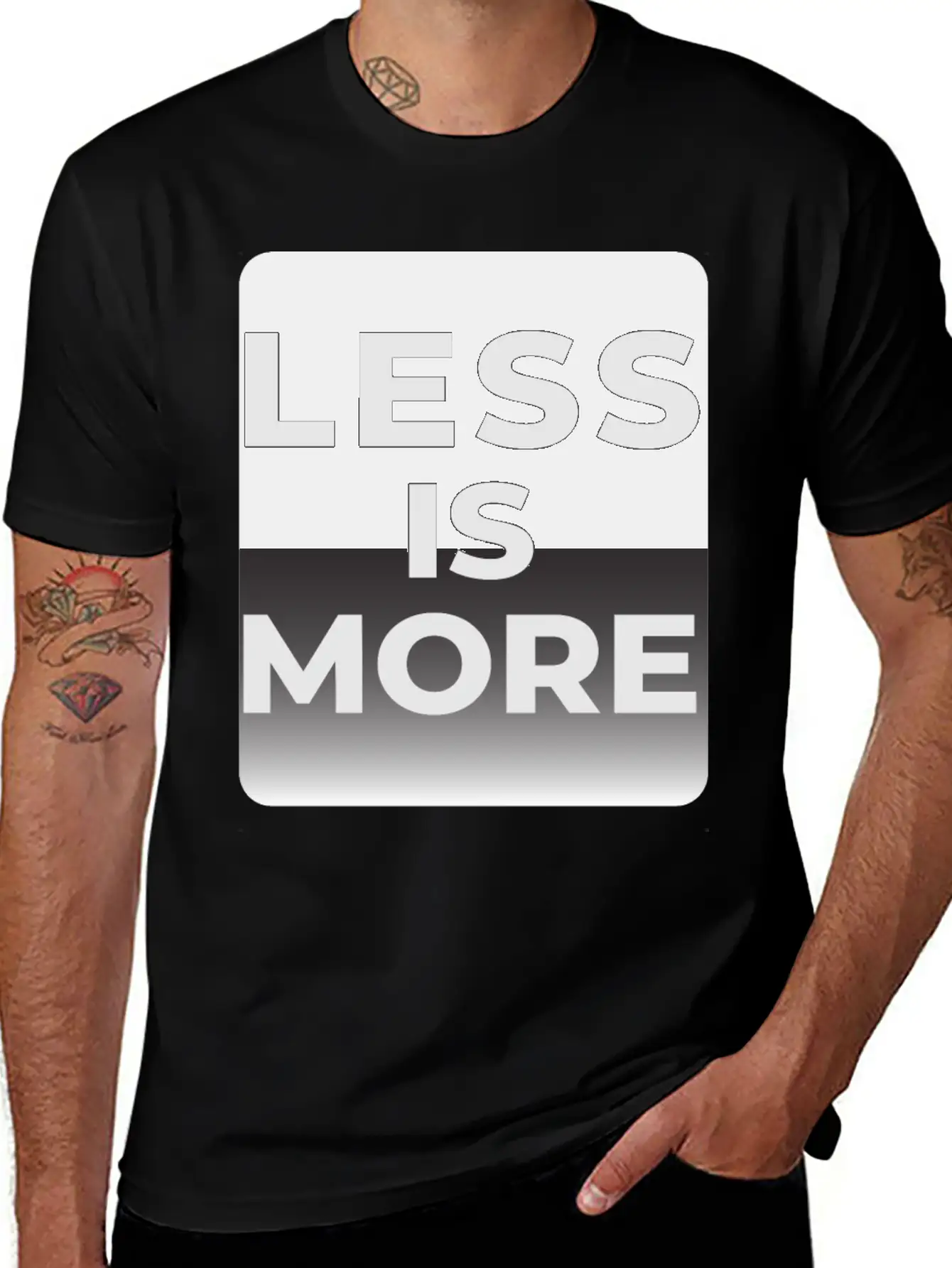 LESS IS MORE T-shirt Essential Unisex Summer Tee – Soft Cotton Casual Fit