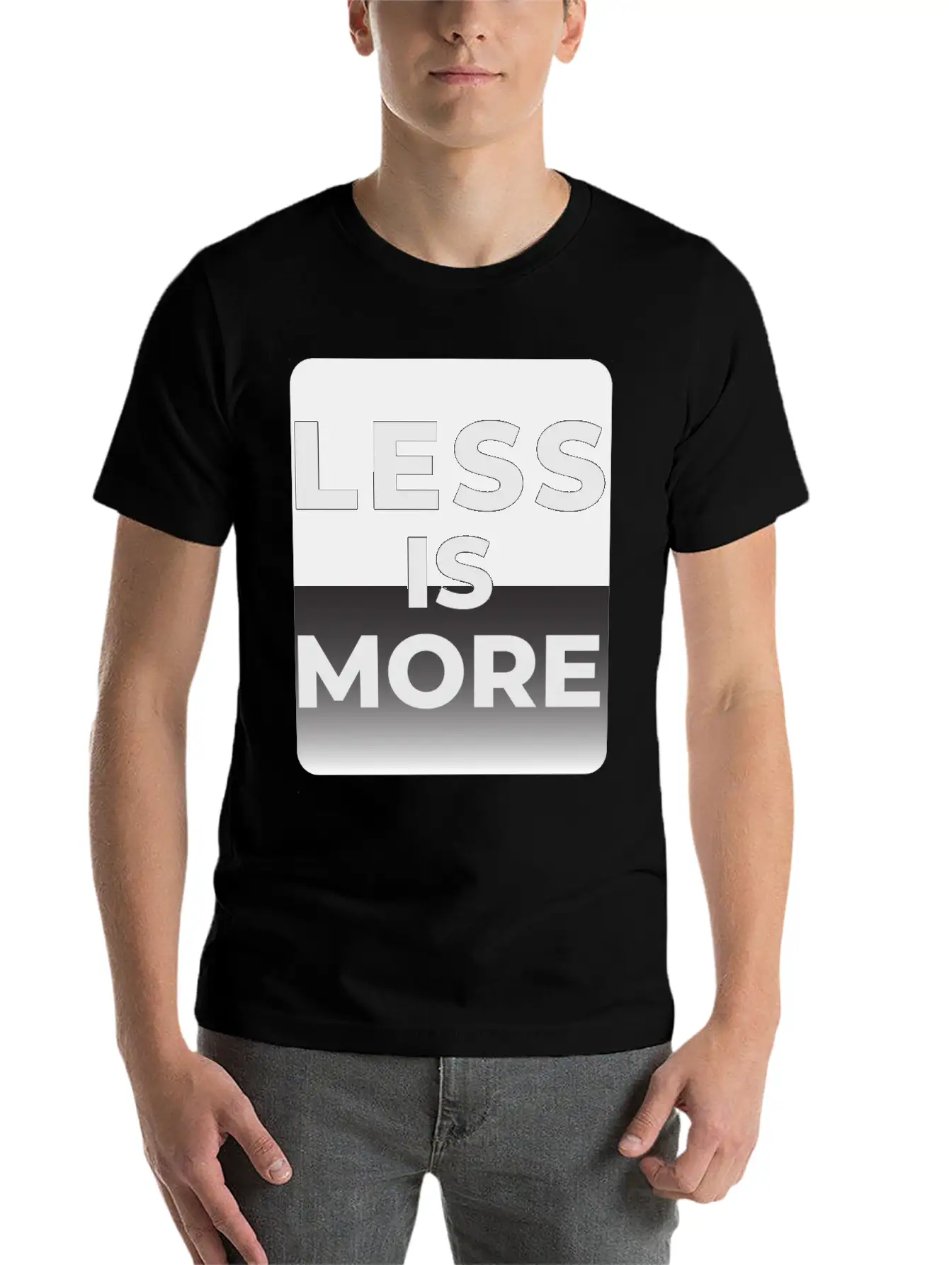 LESS IS MORE T-shirt Essential Unisex Summer Tee – Soft Cotton Casual Fit