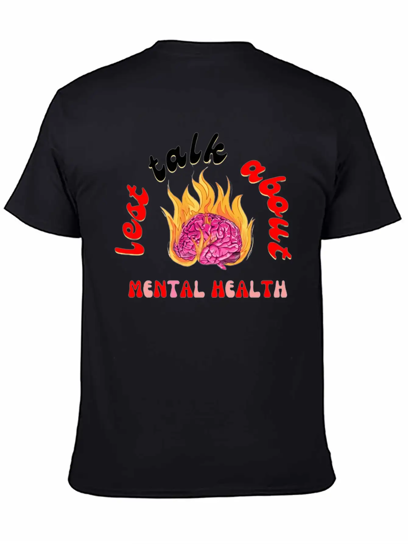 Lest Talk About Mental Health Brain Basic Graphic T-Shirt – Daily Comfort In Soft Cotton