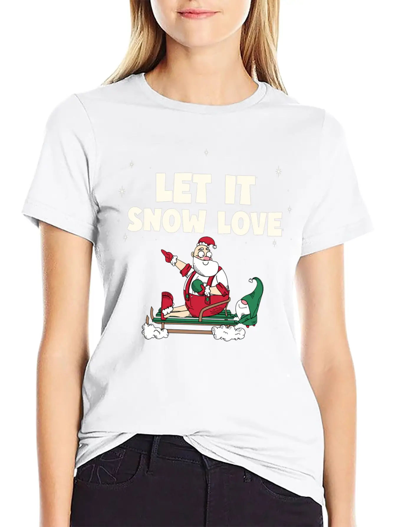 Let It Snow Love Timeless Short Sleeve Tee – Comfy And Minimalist Design