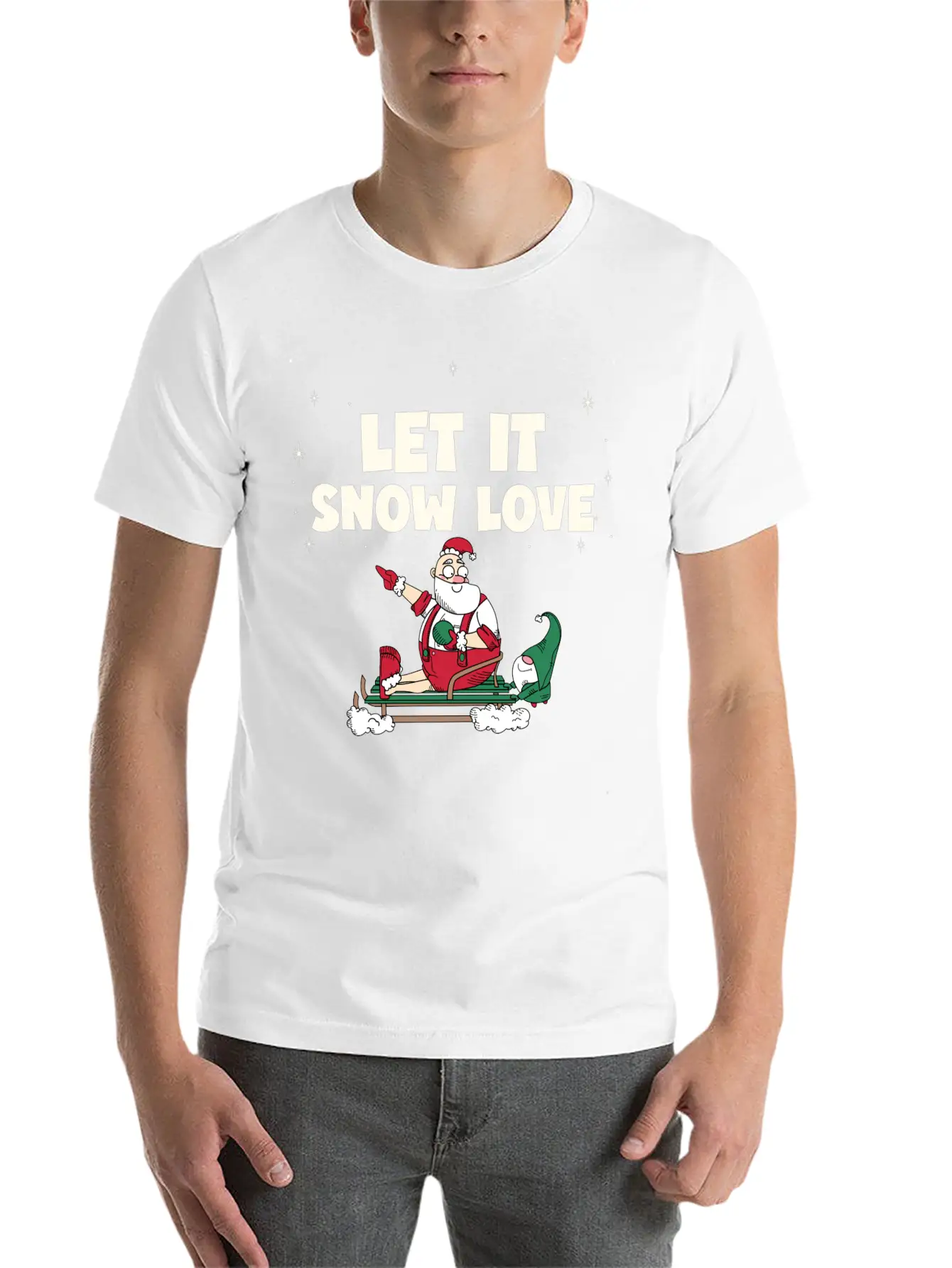Let It Snow Love Timeless Short Sleeve Tee – Comfy And Minimalist Design