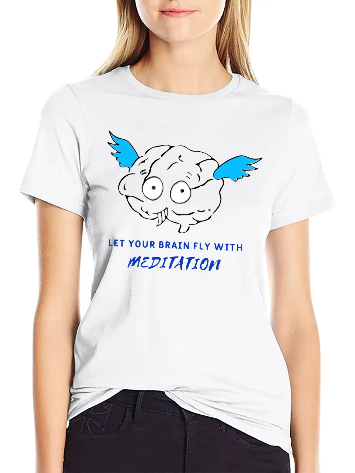 Let Your Brain Fly With Meditation Stylish Everyday T-Shirt – Unisex Basic Cotton Tee