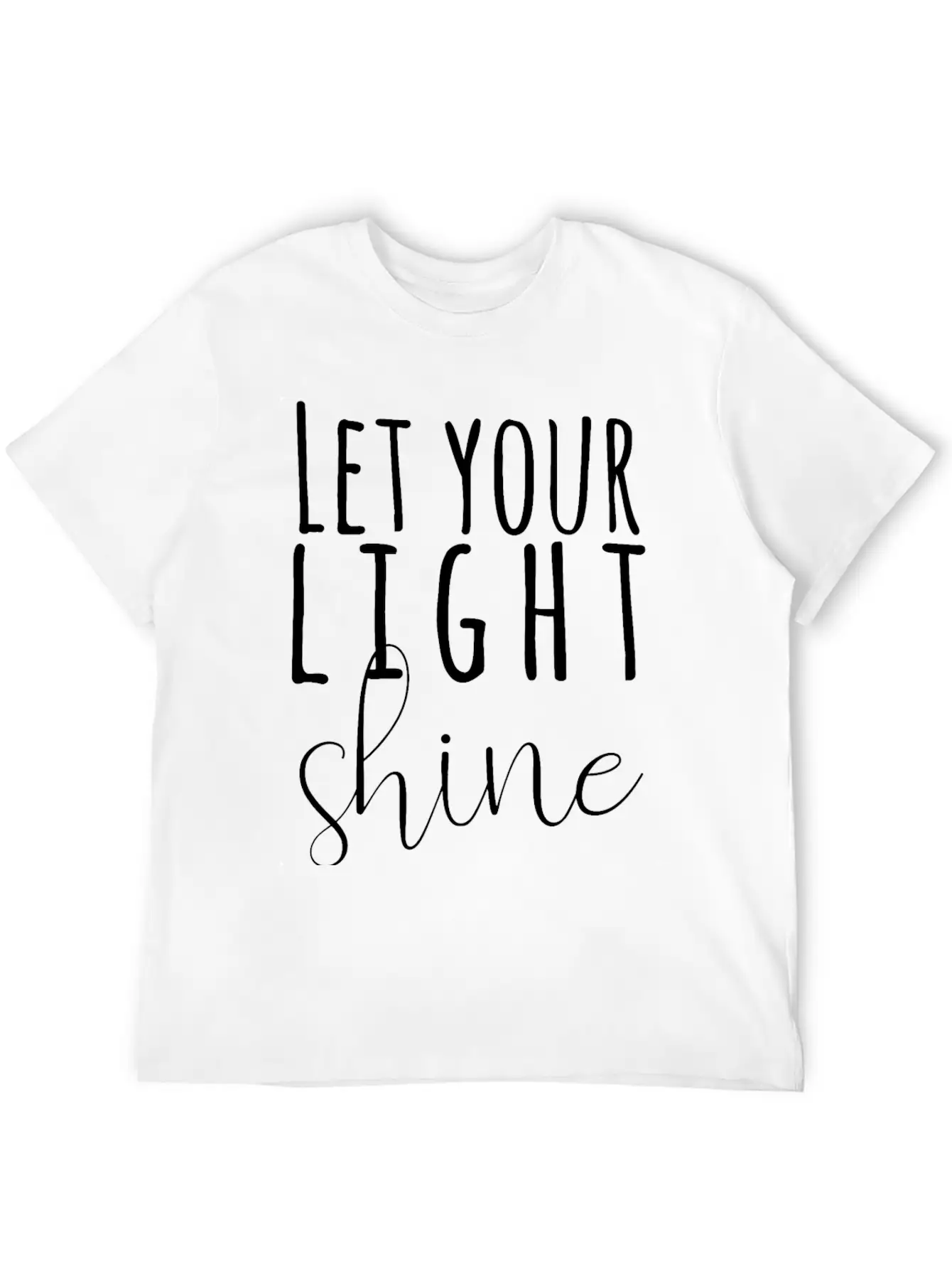 Let Your Light Shine Unisex Short Sleeve Soft Cotton T-Shirt – Casual Everyday Wear