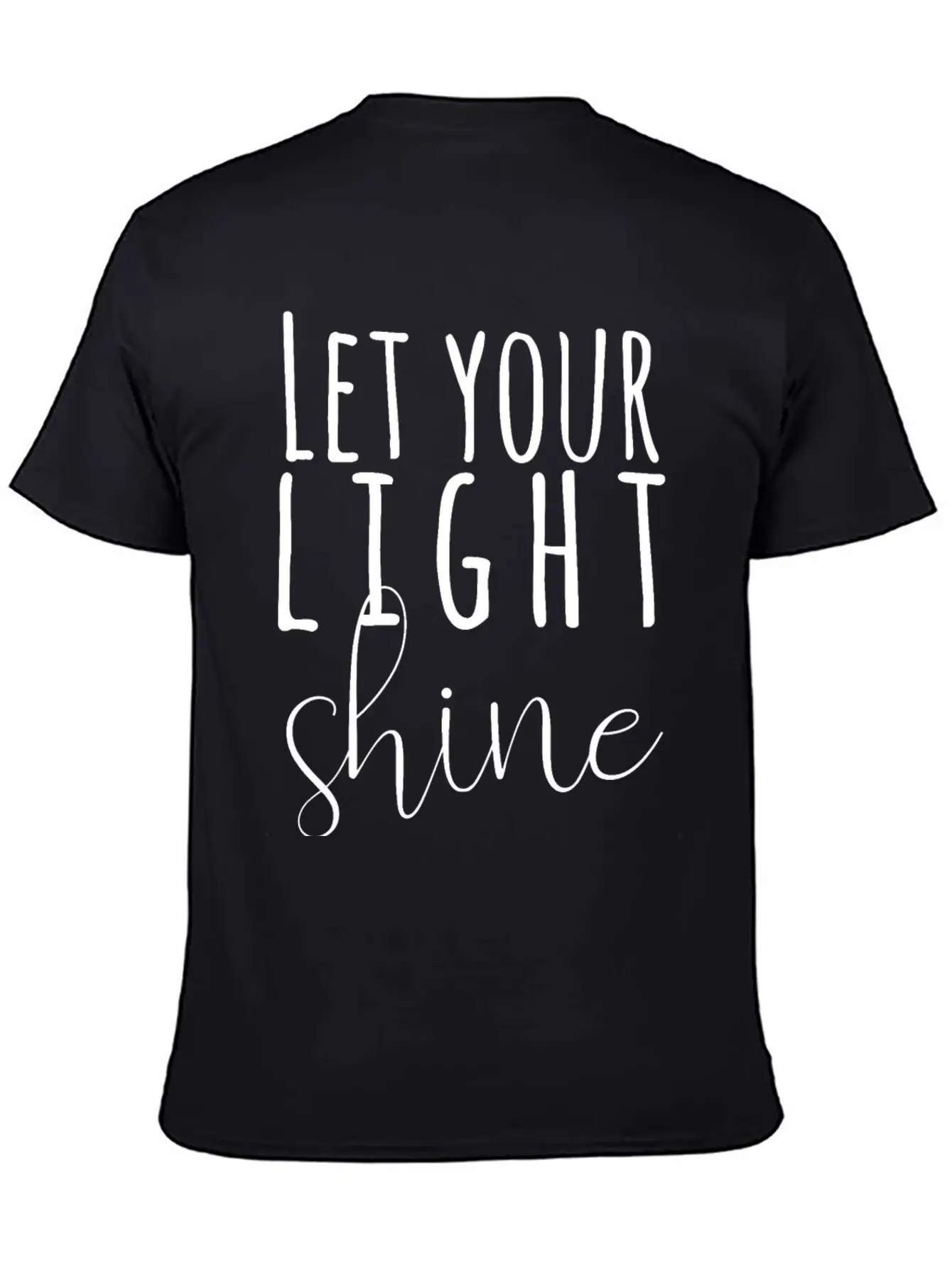 Let Your Light Shine Unisex Short Sleeve Soft Cotton T-Shirt – Casual Everyday Wear