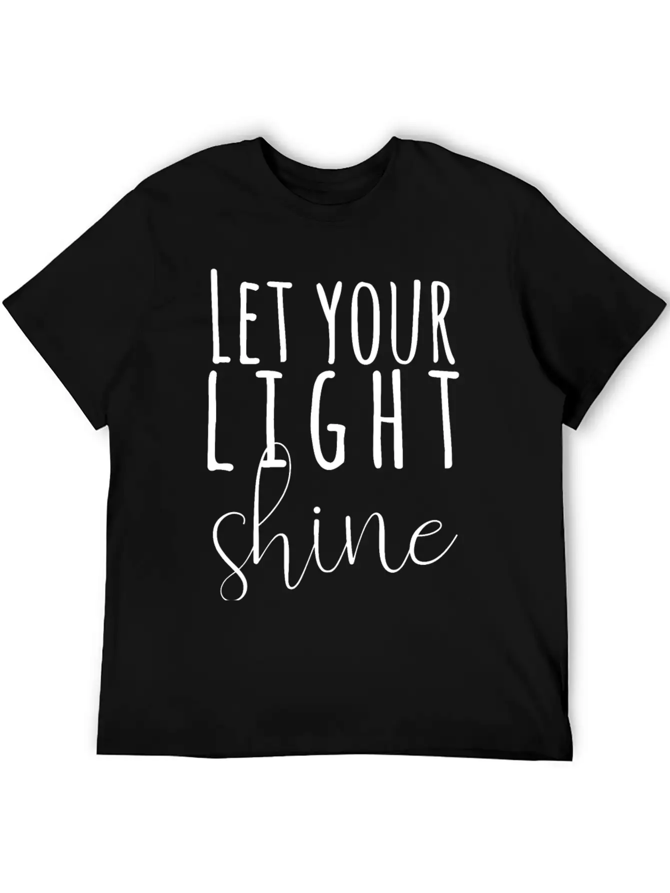 Let Your Light Shine Unisex Short Sleeve Soft Cotton T-Shirt – Casual Everyday Wear