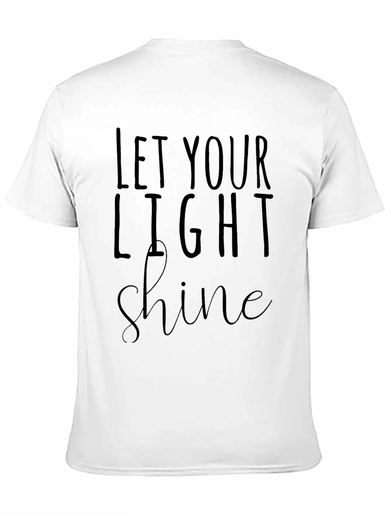 Let Your Light Shine Unisex Short Sleeve Soft Cotton T-Shirt – Casual Everyday Wear