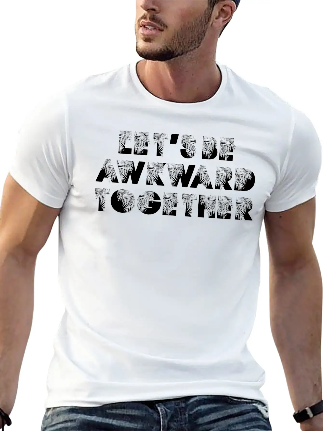 Lets Be Awkward Comfortable Minimalist Graphic Tee – Summer Style Essential