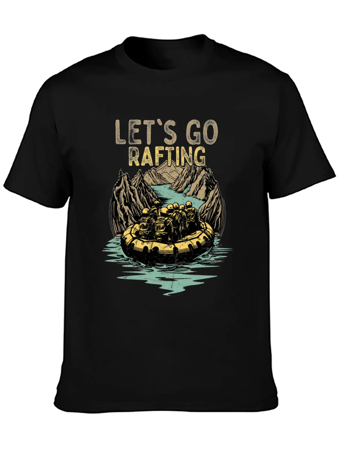Let's Go Rafting White Water Paddling Essential Unisex Summer Tee – Soft Cotton Casual Fit