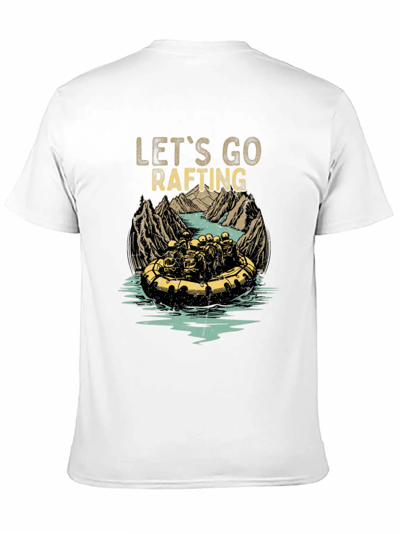 Let's Go Rafting White Water Paddling Essential Unisex Summer Tee – Soft Cotton Casual Fit