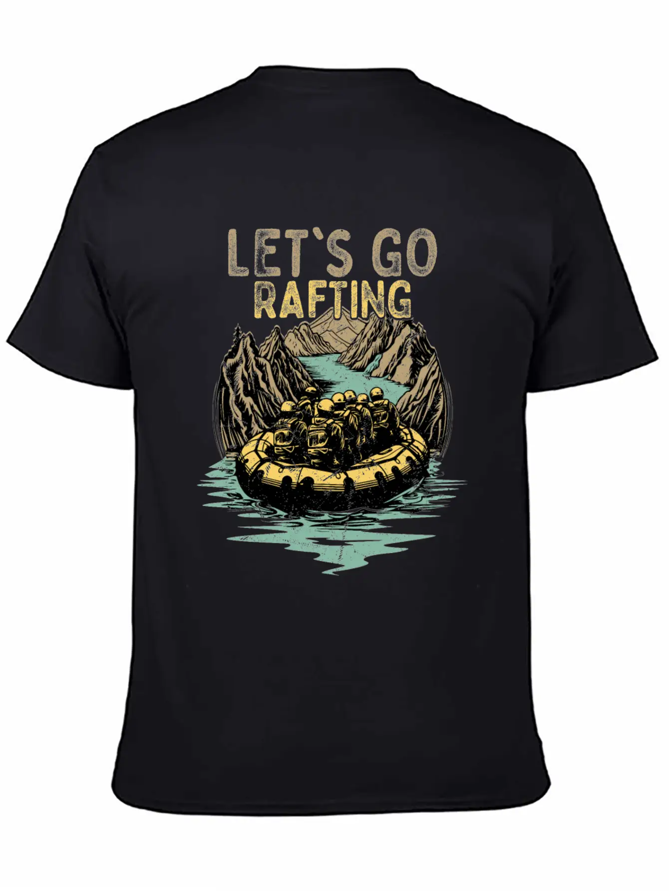 Let's Go Rafting White Water Paddling Essential Unisex Summer Tee – Soft Cotton Casual Fit