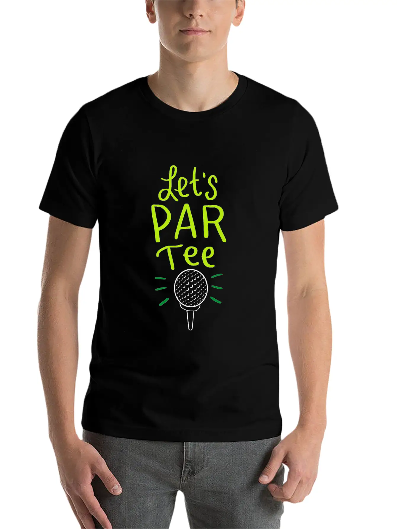 Let´s Par Tee Funny Golf Golfing Party Club Mic Unisex Casual T-Shirt – Clean Design For Daily Comfort