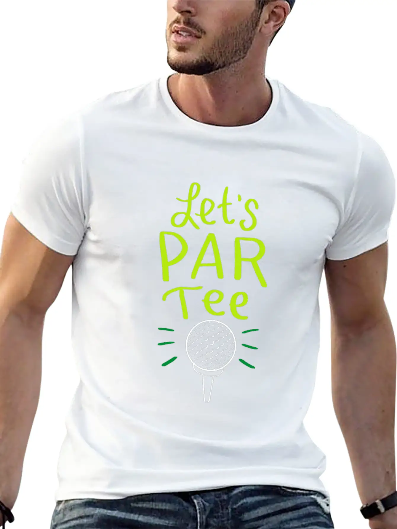 Let´s Par Tee Funny Golf Golfing Party Club Mic Unisex Casual T-Shirt – Clean Design For Daily Comfort