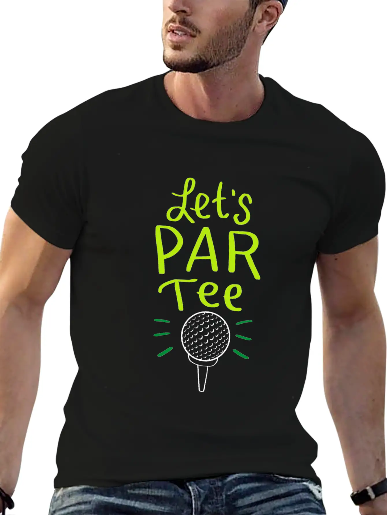 Let´s Par Tee Funny Golf Golfing Party Club Mic Unisex Casual T-Shirt – Clean Design For Daily Comfort