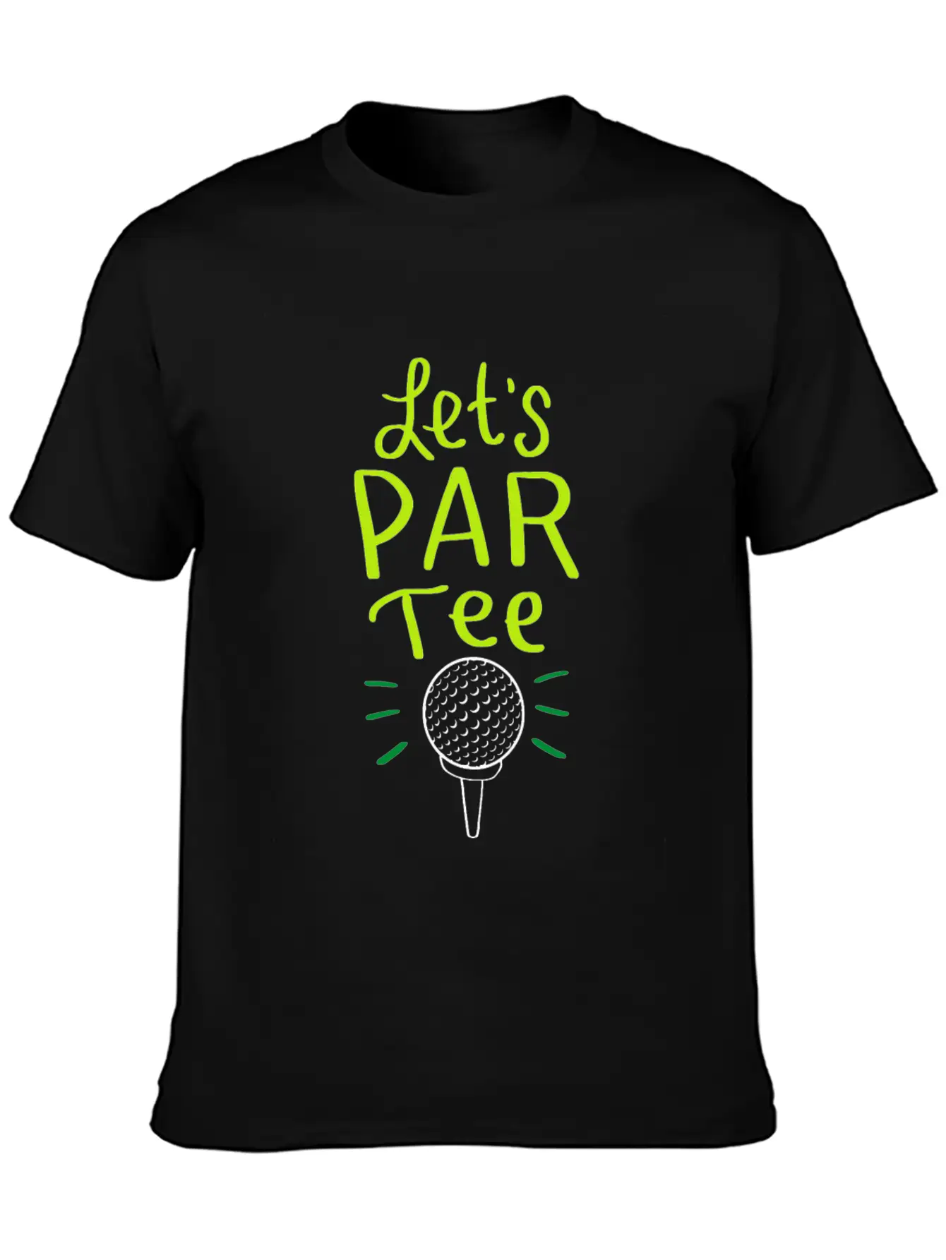 Let´s Par Tee Funny Golf Golfing Party Club Mic Unisex Casual T-Shirt – Clean Design For Daily Comfort