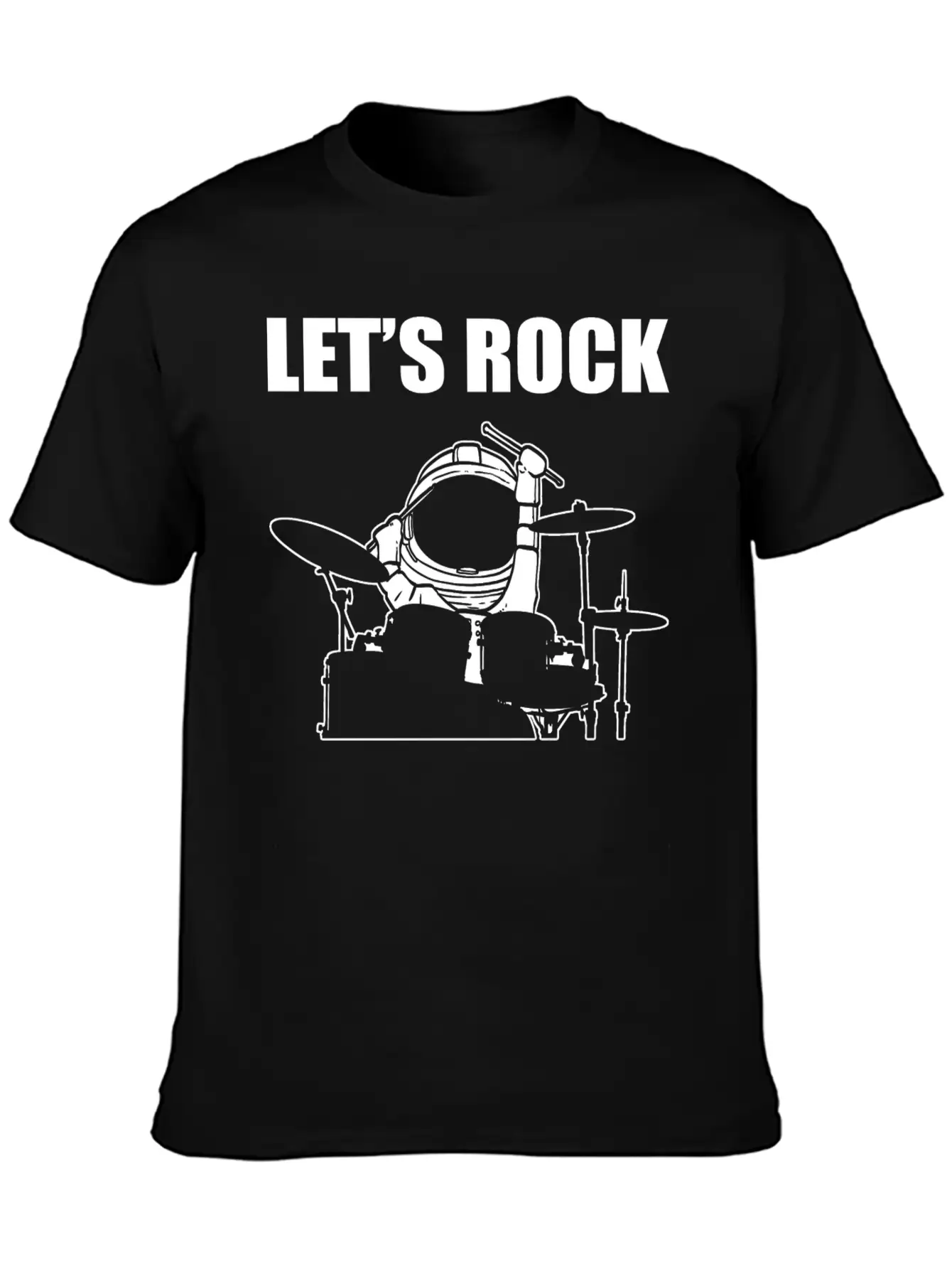 Let's Rock Musician Gift Unisex Short Sleeve Soft Cotton T-Shirt – Casual Everyday Wear