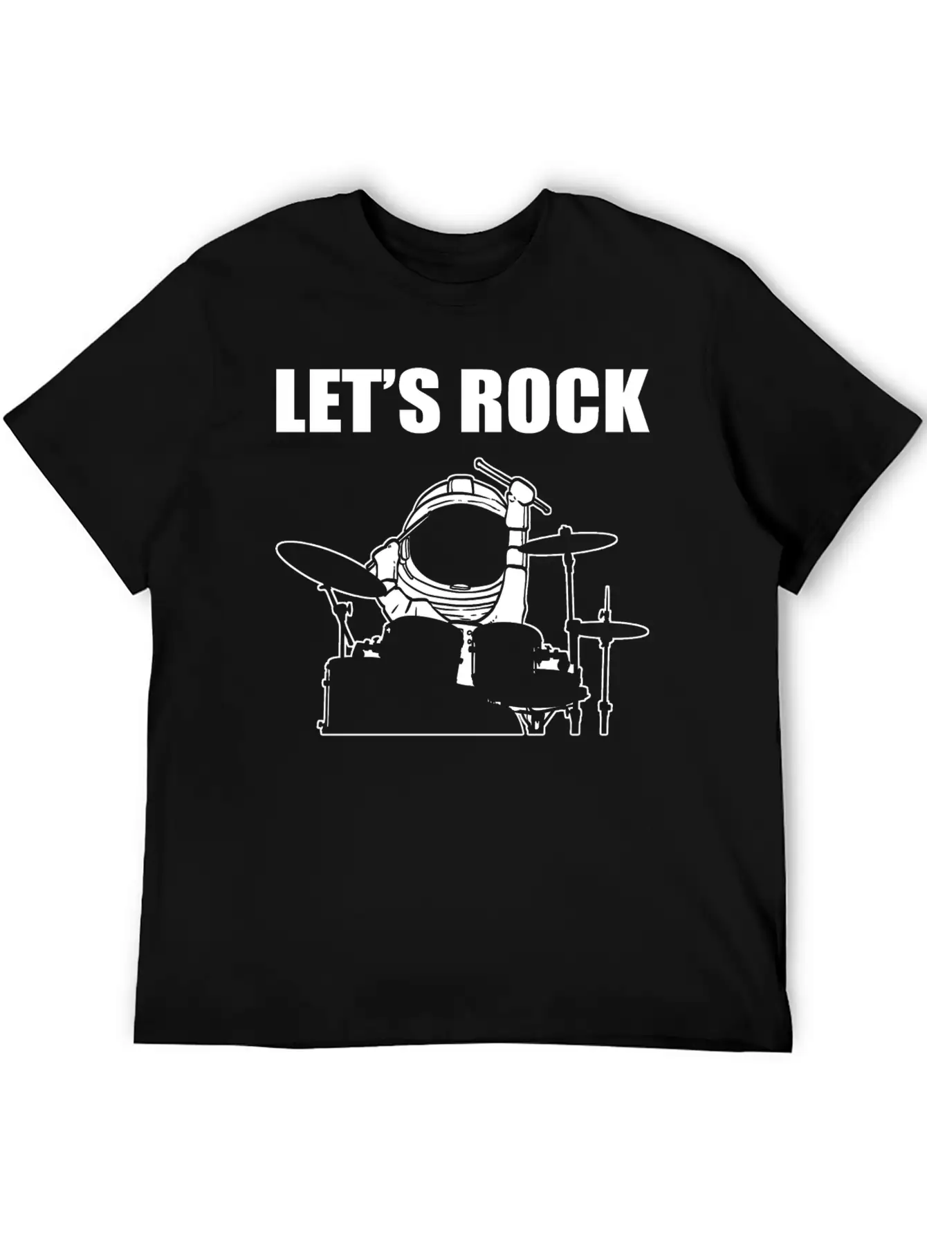 Let's Rock Musician Gift Unisex Short Sleeve Soft Cotton T-Shirt – Casual Everyday Wear