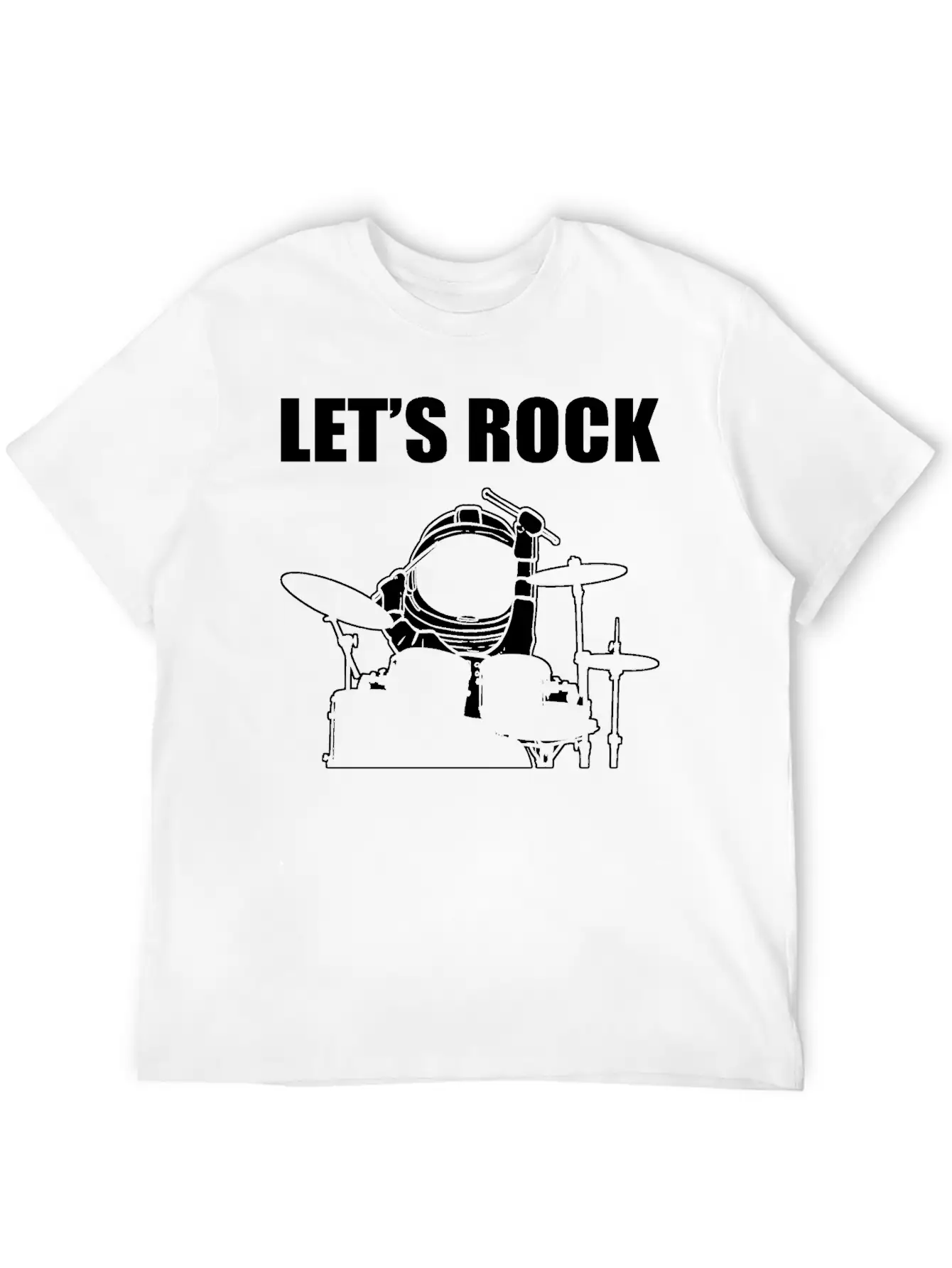 Let's Rock Musician Gift Unisex Short Sleeve Soft Cotton T-Shirt – Casual Everyday Wear