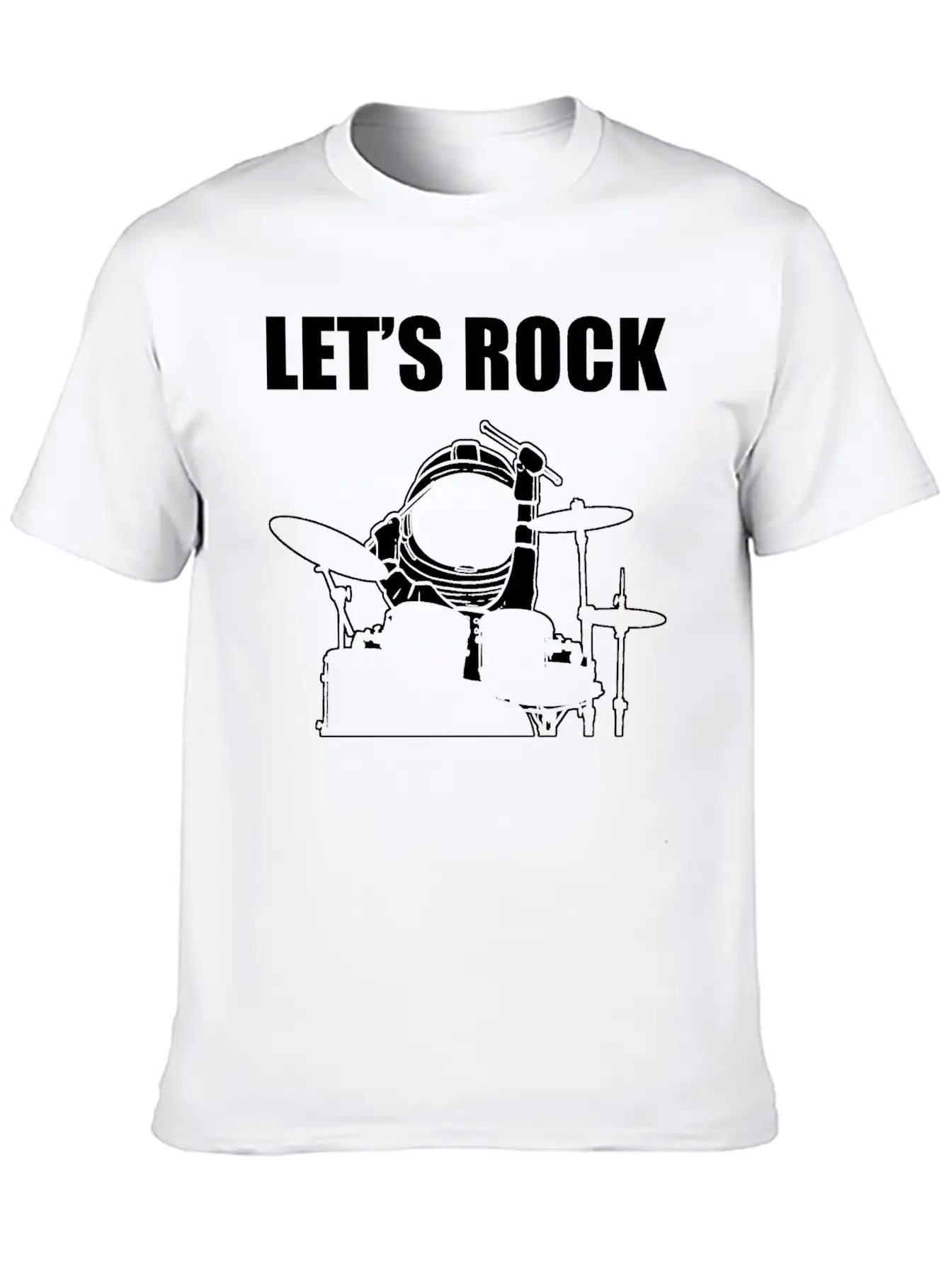 Let's Rock Musician Gift Unisex Short Sleeve Soft Cotton T-Shirt – Casual Everyday Wear