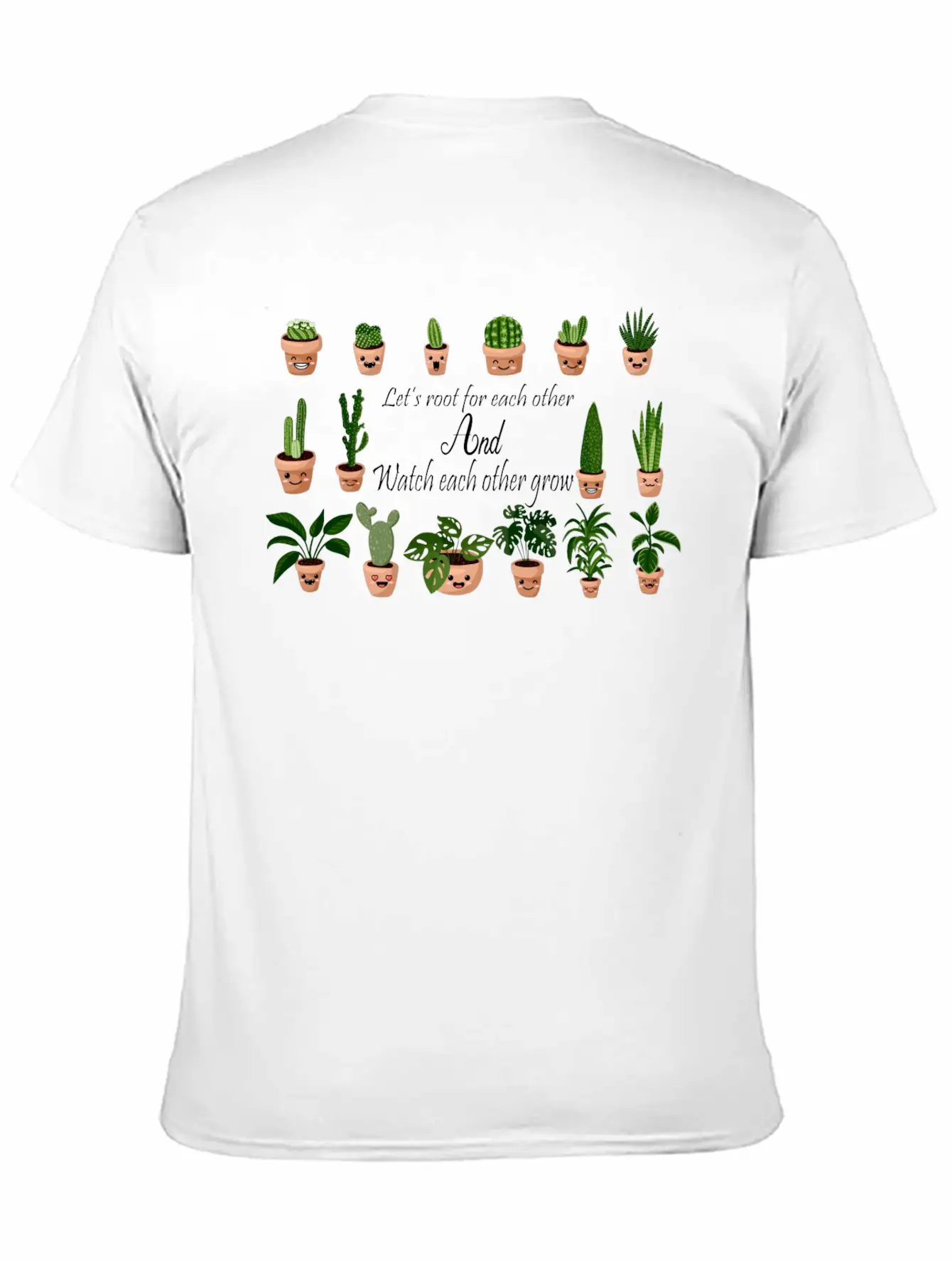 Lets Root For Each Other And Watch Each Other Grow Basic Graphic T-Shirt – Daily Comfort In Soft Cotton