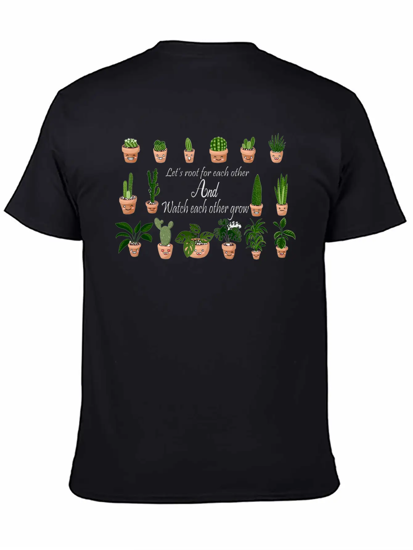 Lets Root For Each Other And Watch Each Other Grow Basic Graphic T-Shirt – Daily Comfort In Soft Cotton