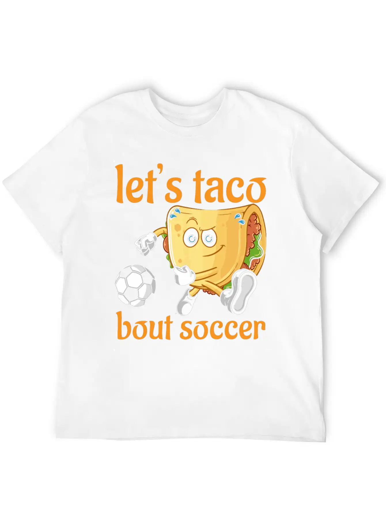 Let´s Taco Bout Soccer Stylish Everyday T-Shirt – Unisex Basic Cotton Tee
