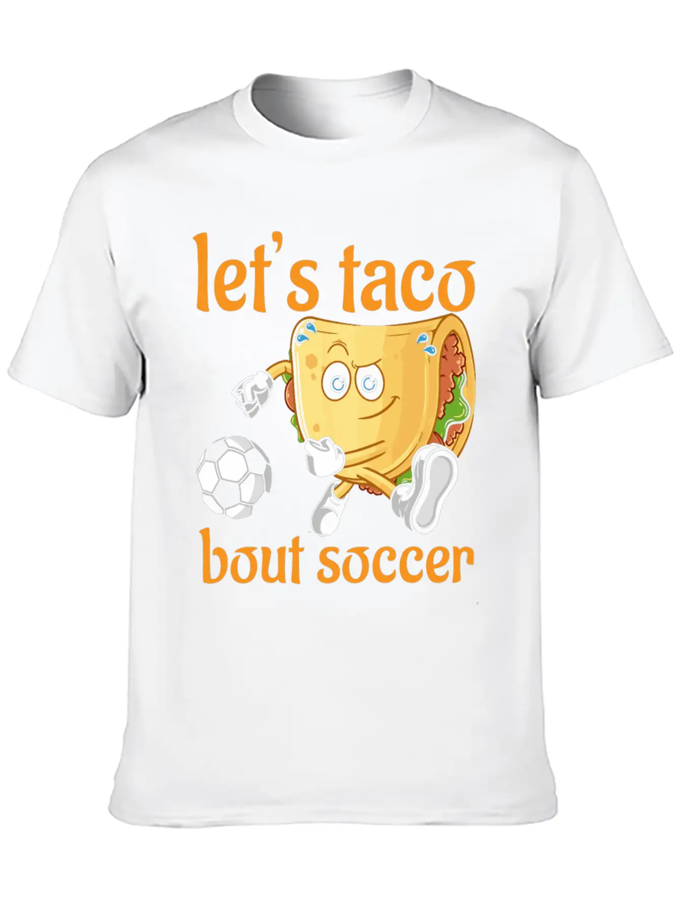 Let´s Taco Bout Soccer Stylish Everyday T-Shirt – Unisex Basic Cotton Tee