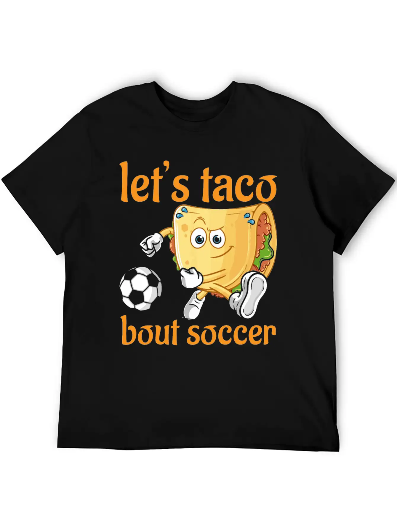 Let´s Taco Bout Soccer Stylish Everyday T-Shirt – Unisex Basic Cotton Tee
