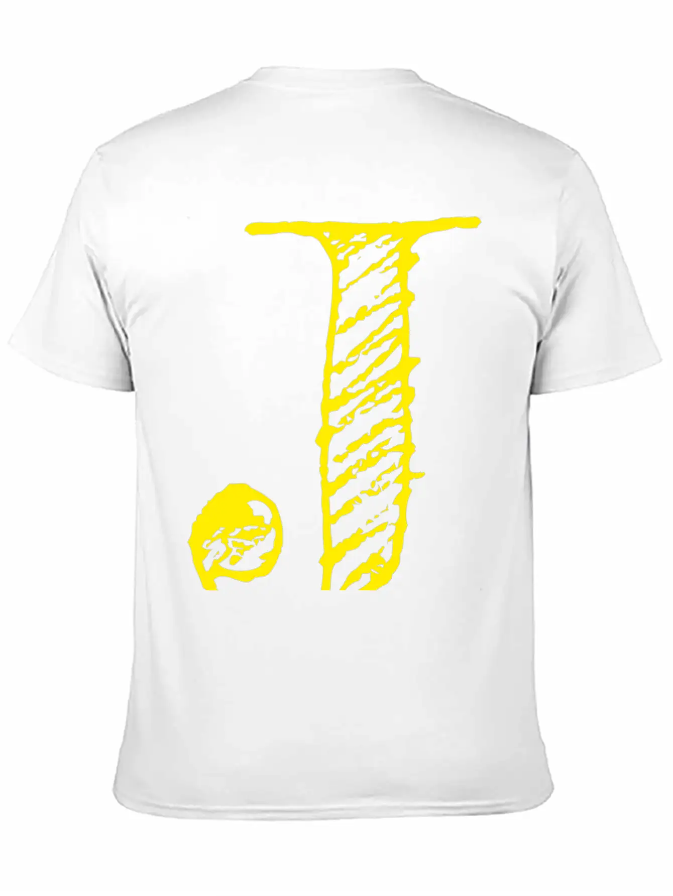 Letter J Oversized Hand-drawn Writing Stylish Everyday T-Shirt – Unisex Basic Cotton Tee