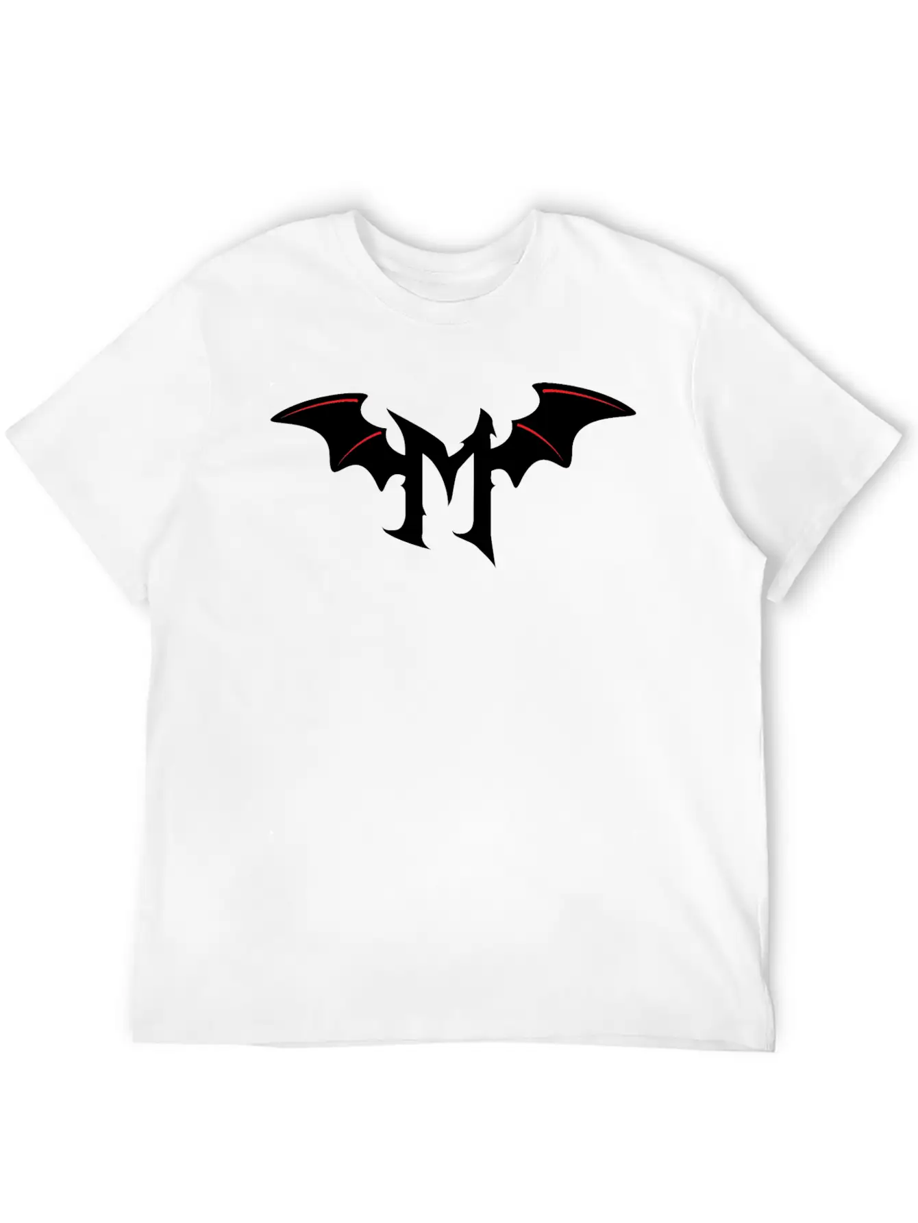 Letter M Gothic Bat Timeless Short Sleeve Tee – Comfy And Minimalist Design