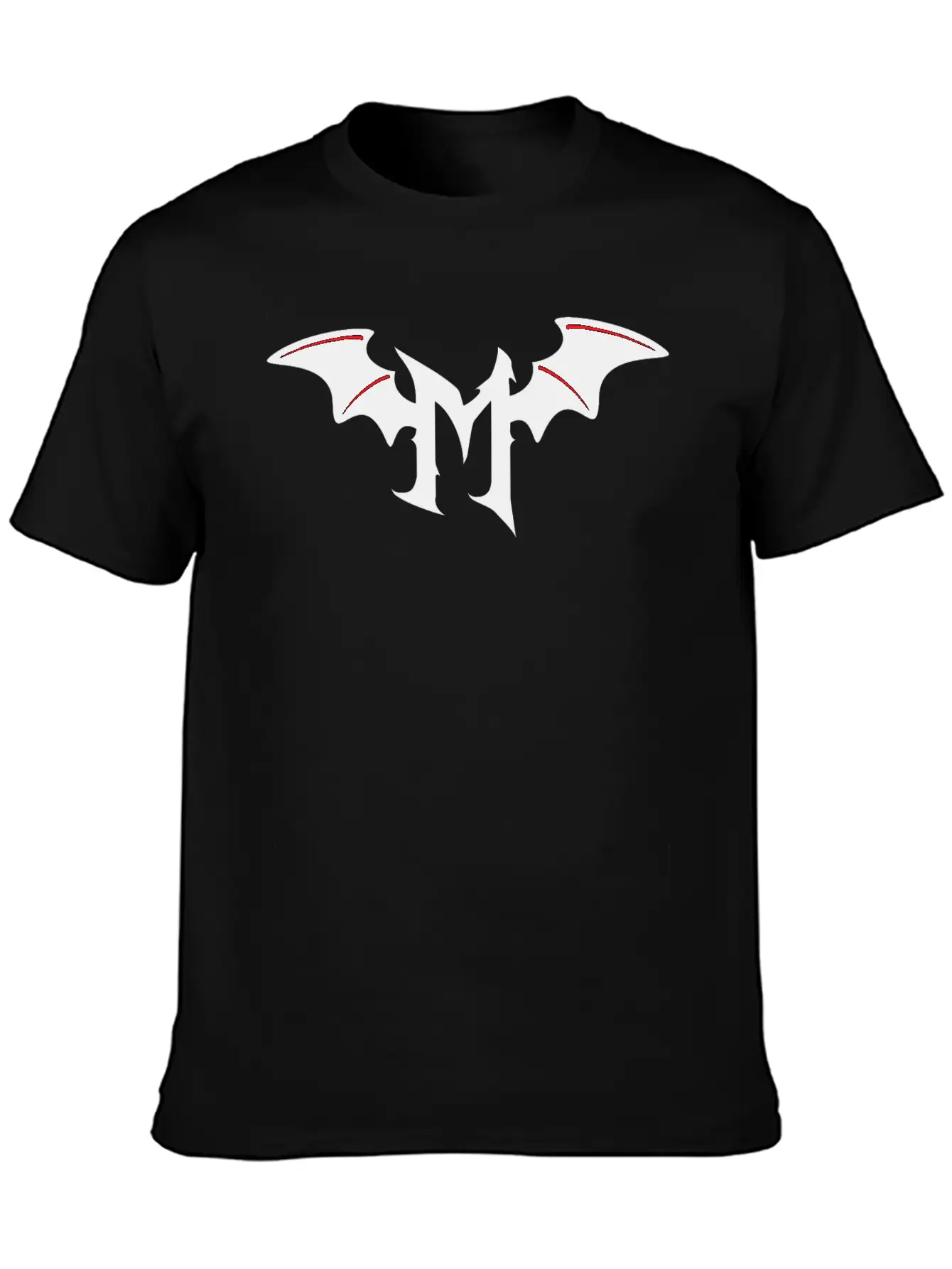 Letter M Gothic Bat Timeless Short Sleeve Tee – Comfy And Minimalist Design