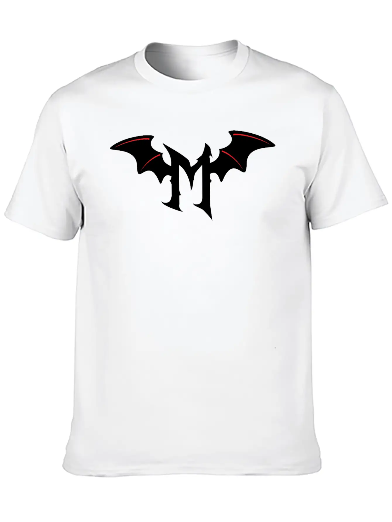 Letter M Gothic Bat Timeless Short Sleeve Tee – Comfy And Minimalist Design