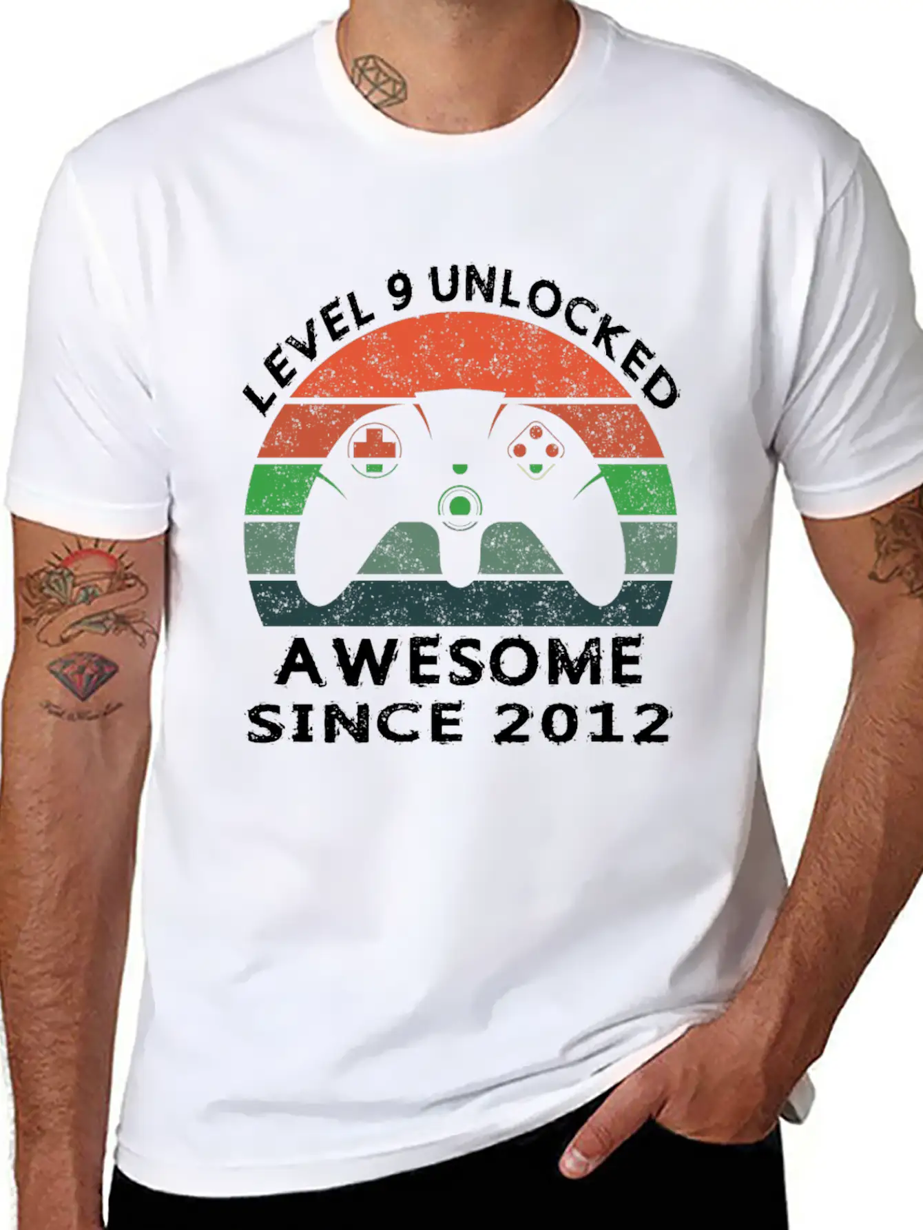 Level 9 Unlocked Awesome Since 2012 Video Game 9th Unisex Casual T-Shirt – Clean Design For Daily Comfort