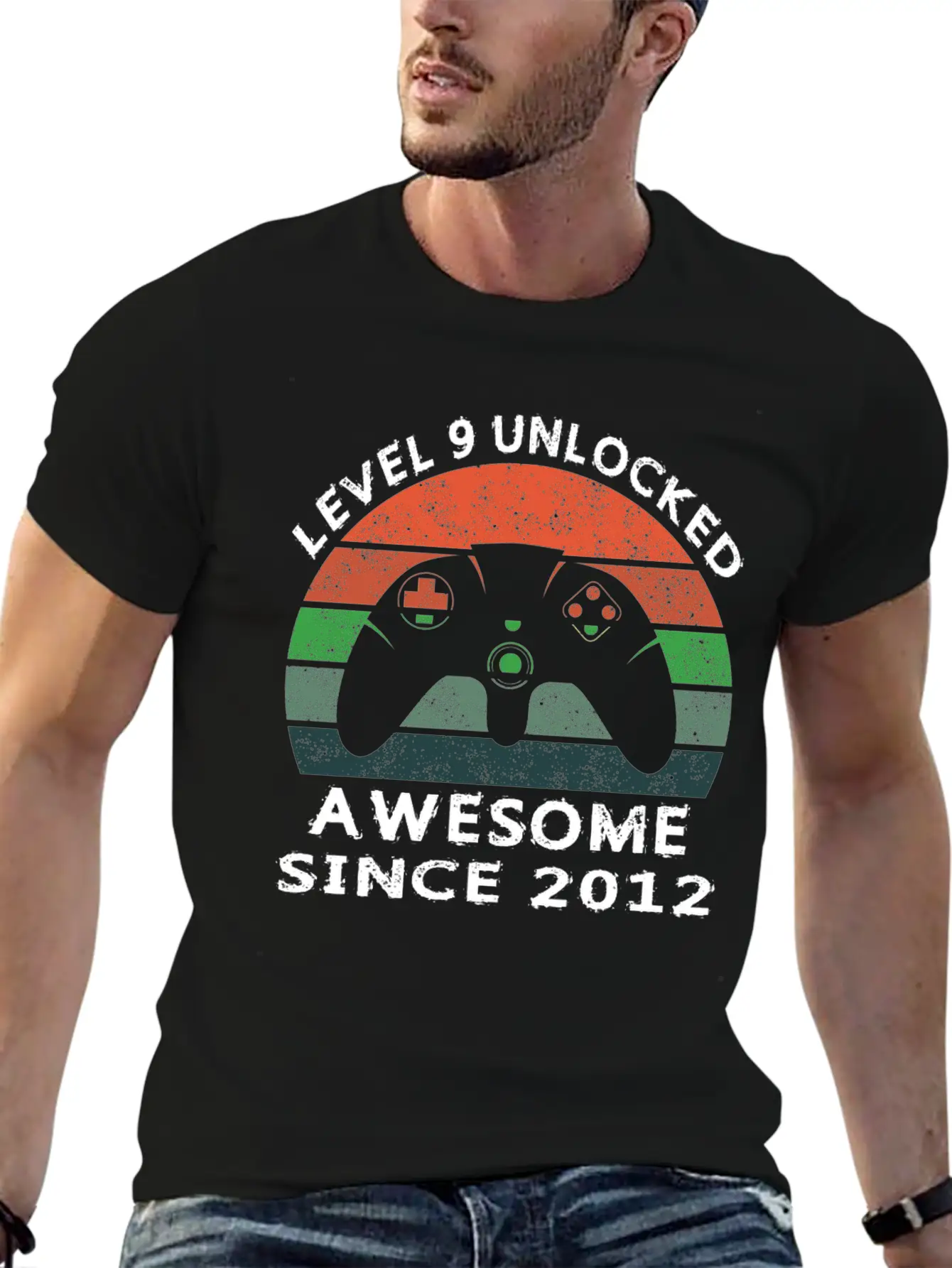 Level 9 Unlocked Awesome Since 2012 Video Game 9th Unisex Casual T-Shirt – Clean Design For Daily Comfort