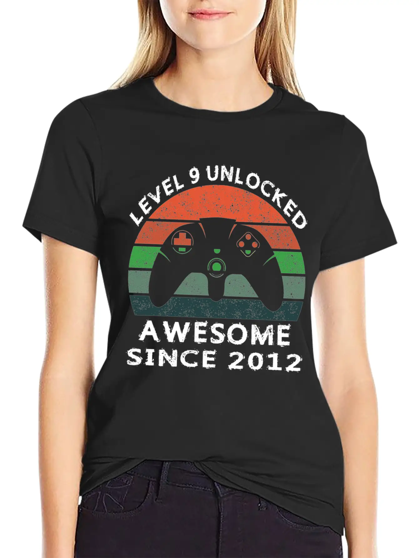 Level 9 Unlocked Awesome Since 2012 Video Game 9th Unisex Casual T-Shirt – Clean Design For Daily Comfort