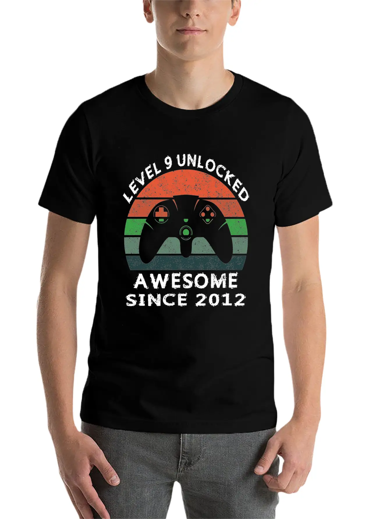 Level 9 Unlocked Awesome Since 2012 Video Game 9th Unisex Casual T-Shirt – Clean Design For Daily Comfort