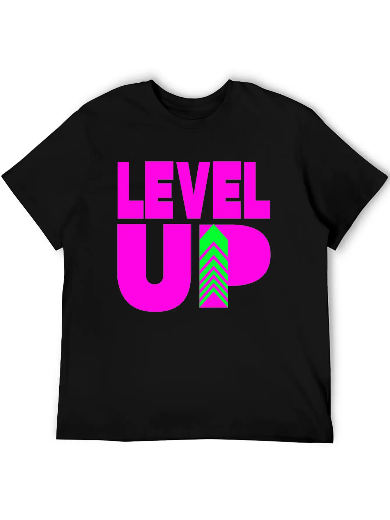 Level Up Neon Pink Unisex Casual T-Shirt – Clean Design For Daily Comfort