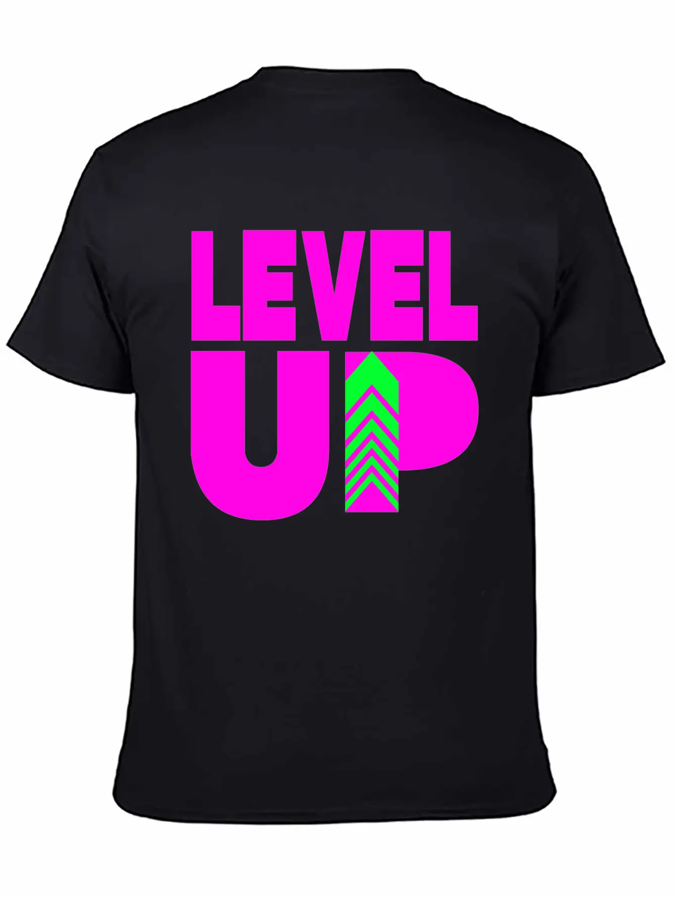 Level Up Neon Pink Unisex Casual T-Shirt – Clean Design For Daily Comfort